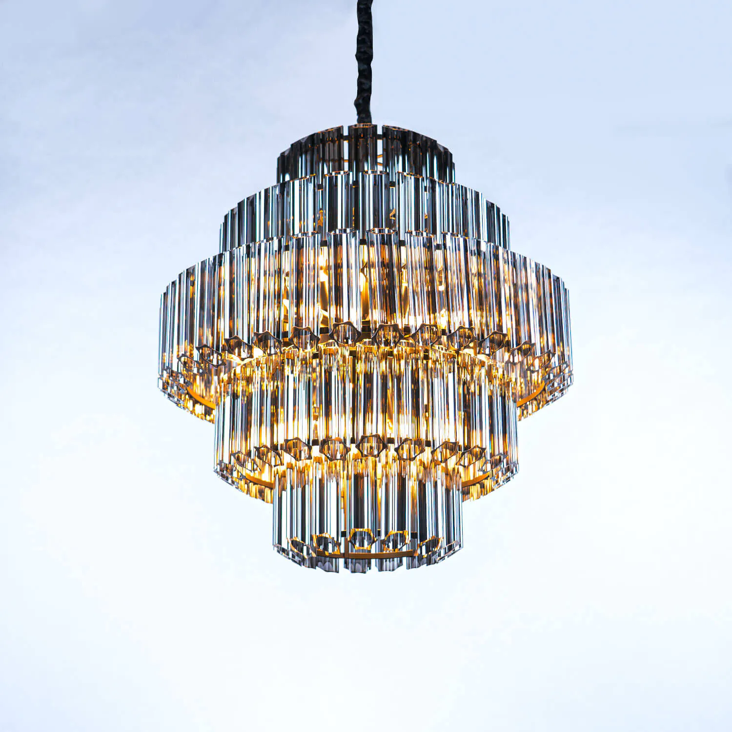 Svart Kristallkrona Ø65cm Verona - Svart Kristall