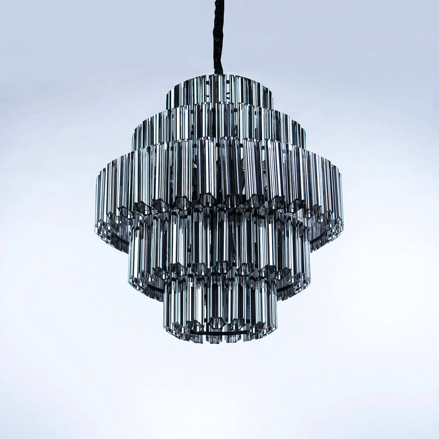Svart Kristallkrona Ø65cm Verona - Svart Kristall