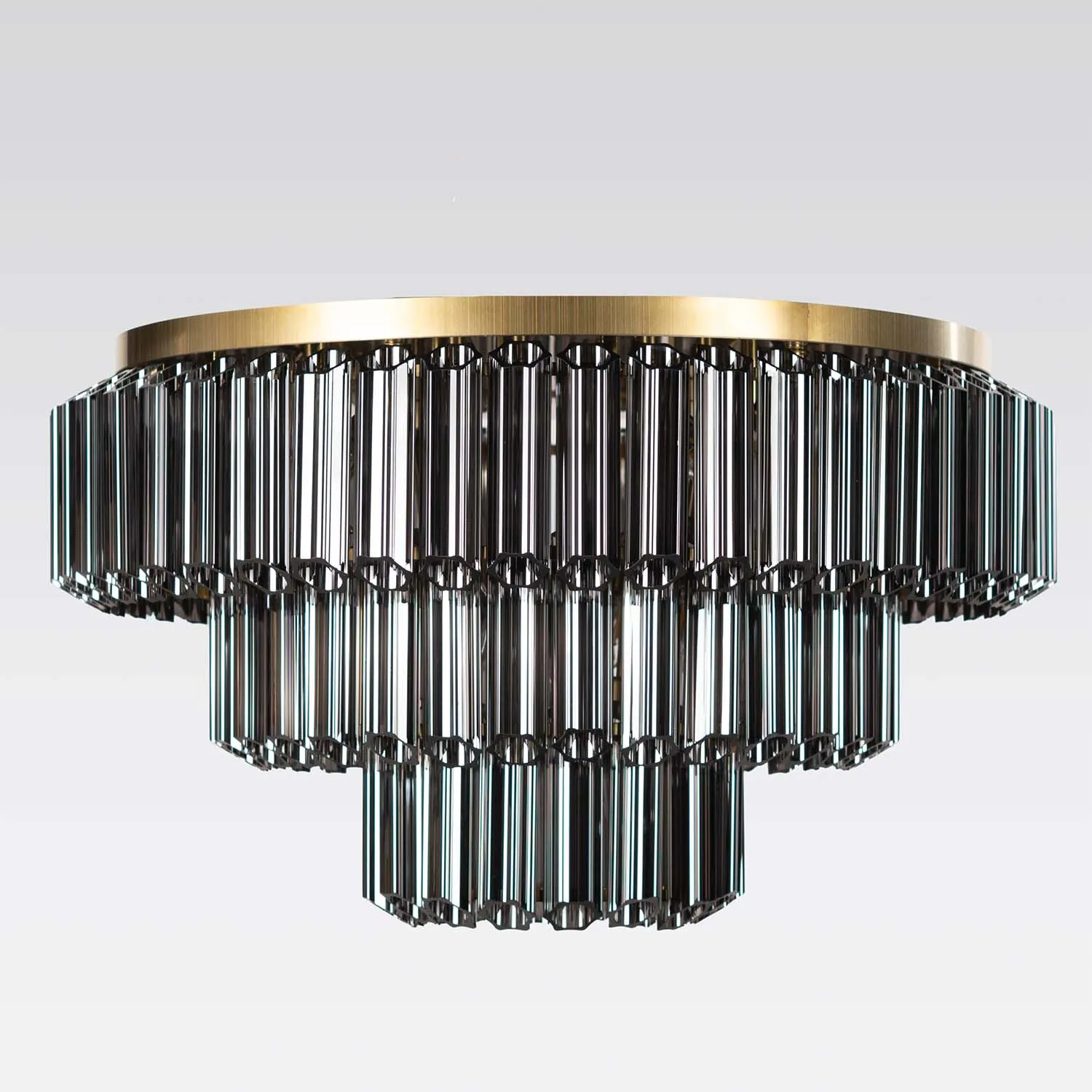 Kristallplafond 80cm Svart/Mässing - Verona
