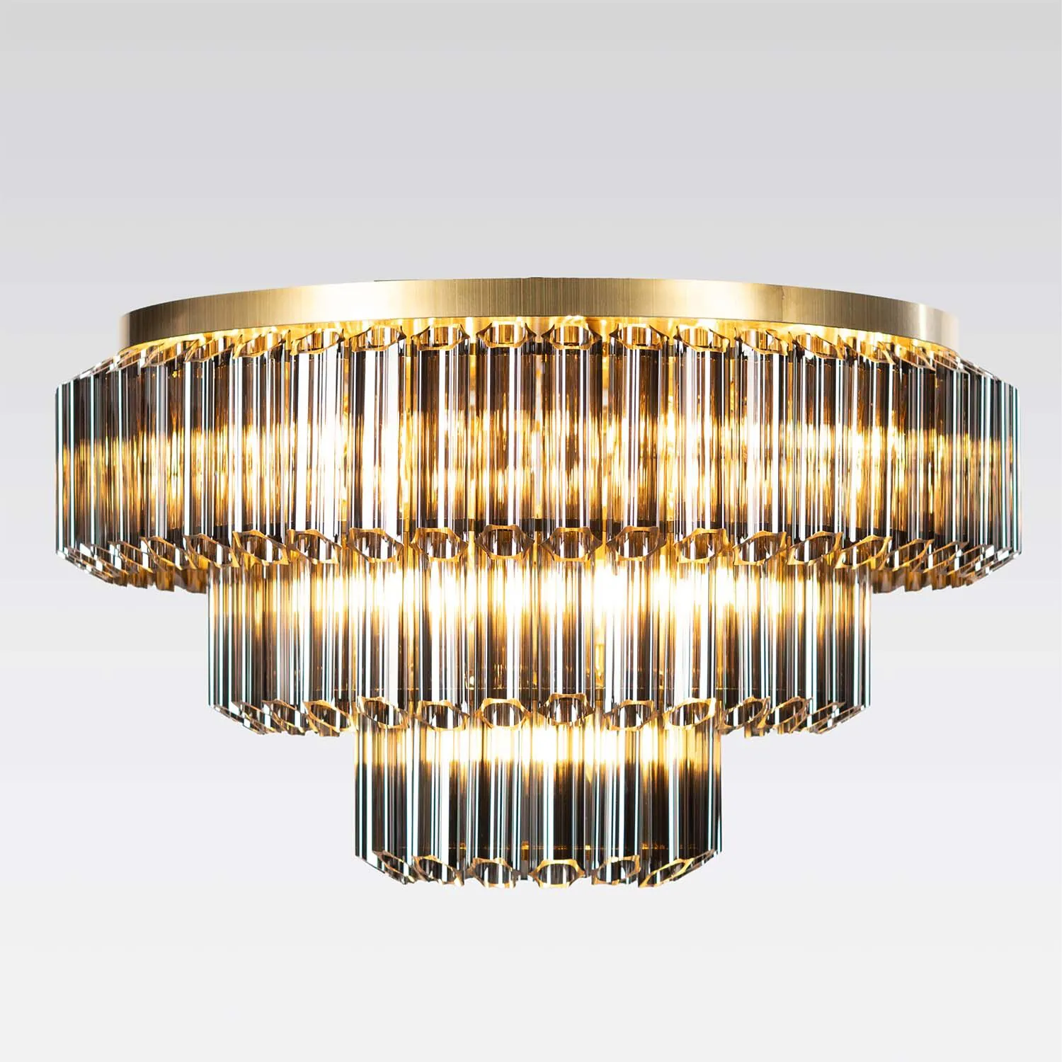 Kristallplafond 80cm Svart/Mässing - Verona