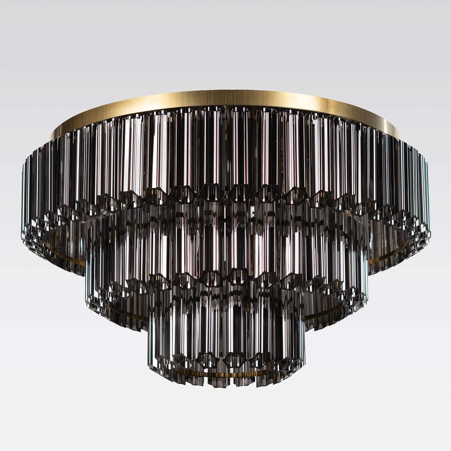 Kristallplafond 80cm Svart/Mässing - Verona