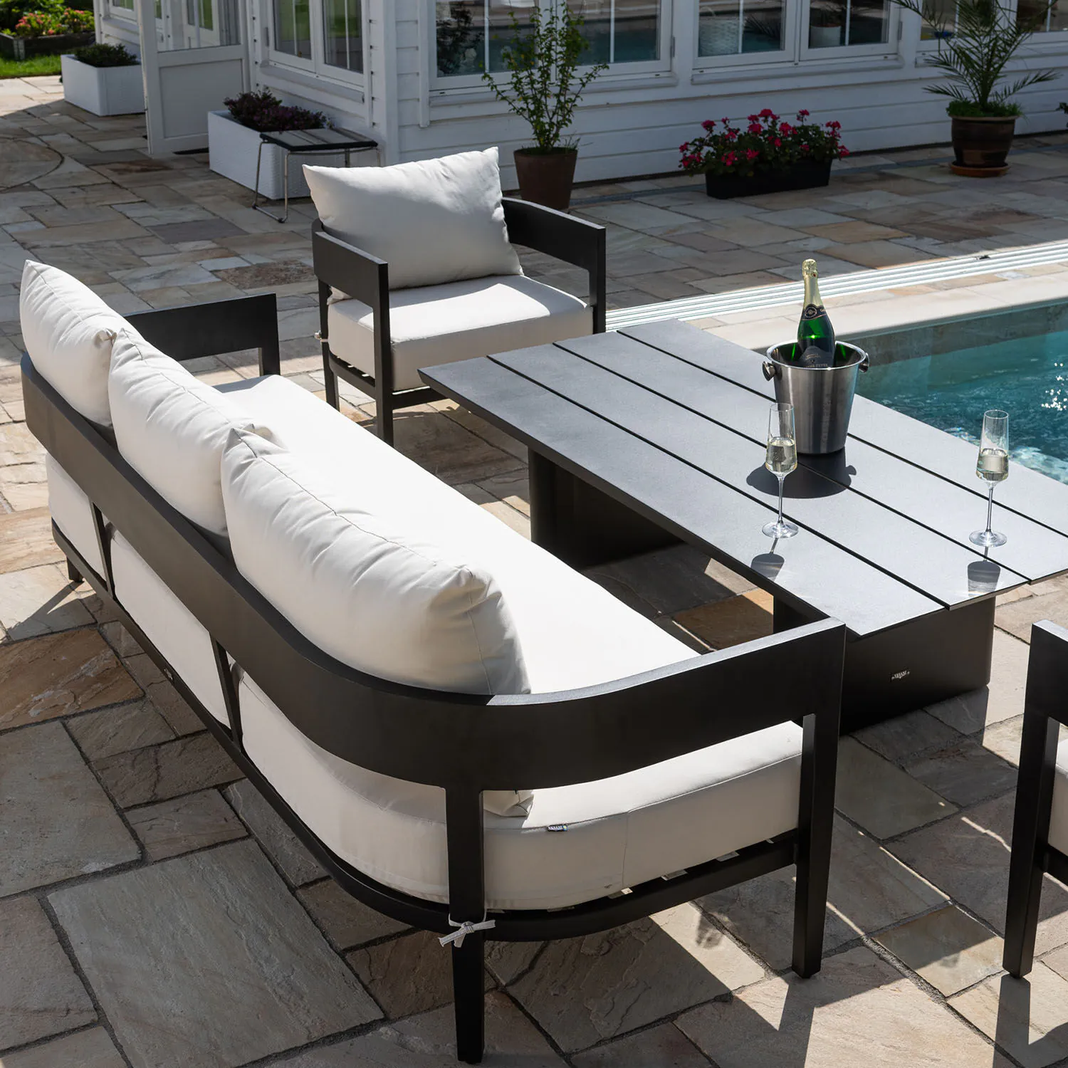 Loungegrupp Utomhus 5-Pers Aluminium - Ibiza
