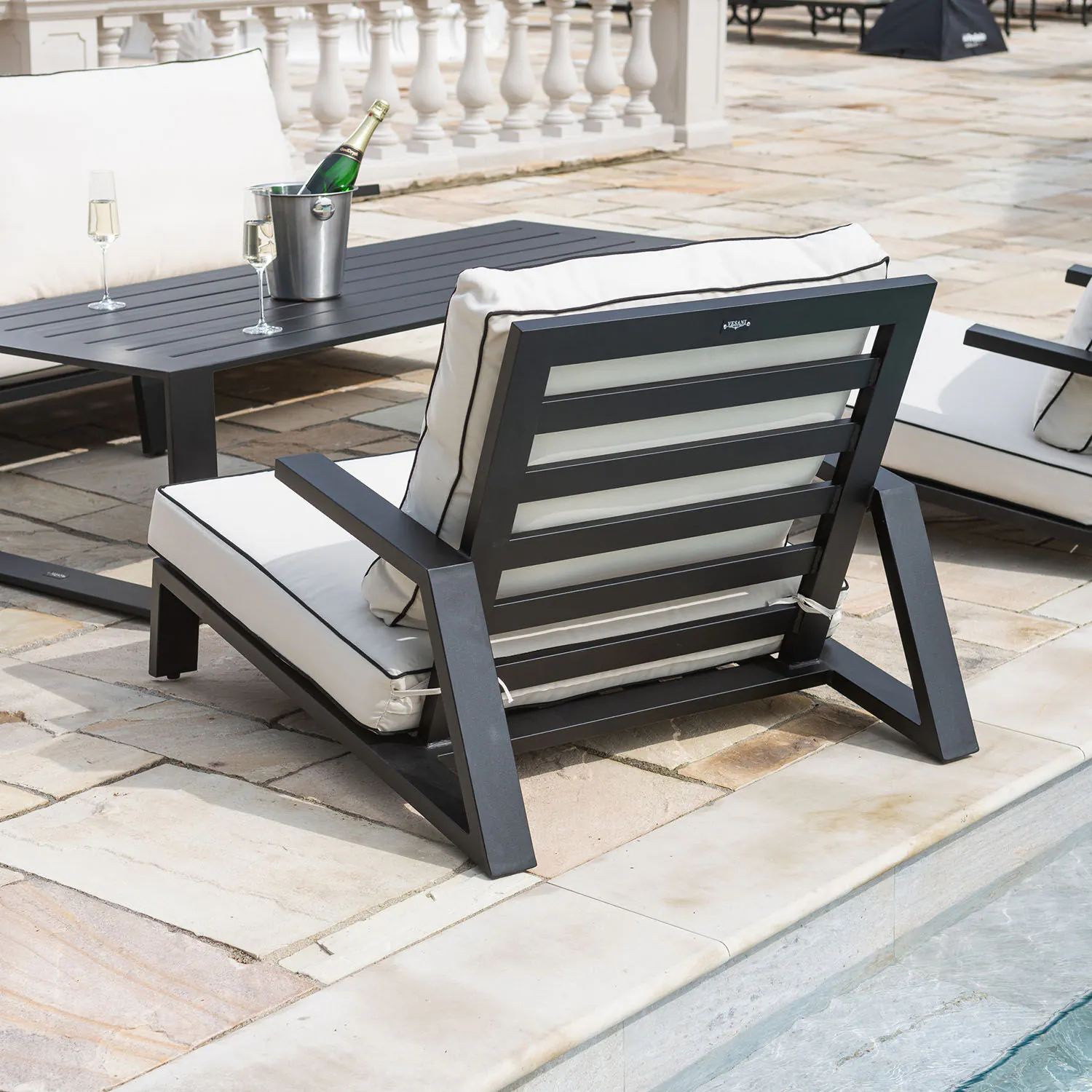 Loungegrupp Utomhus 5-Pers Aluminium - Malaga