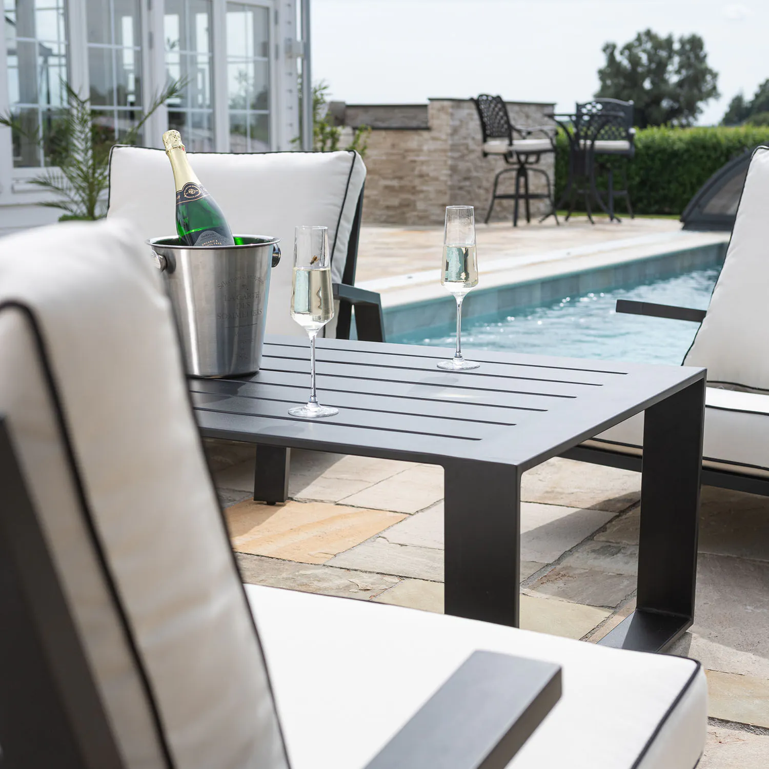 Loungegrupp Utomhus 5-Pers Aluminium - Malaga