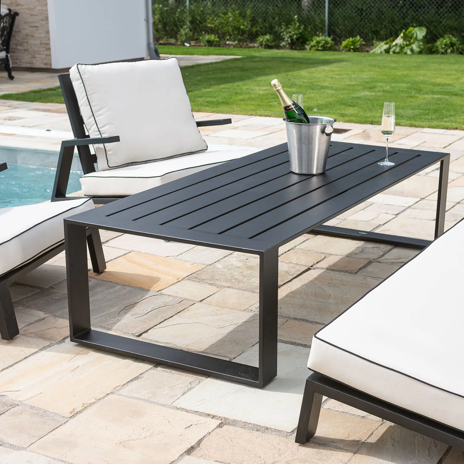 Loungegrupp Utomhus 5-Pers Aluminium - Malaga