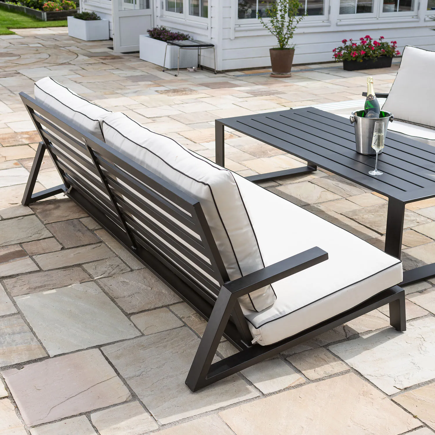 Loungegrupp Utomhus 5-Pers Aluminium - Malaga
