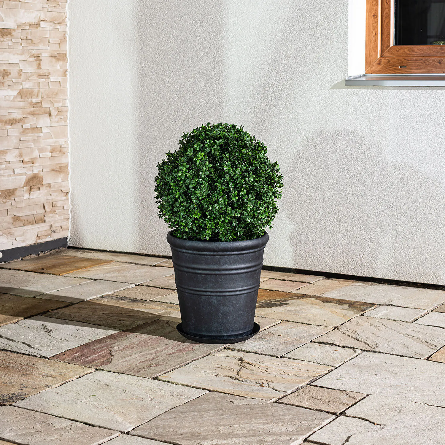 Svart Kruka Utomhus 35x35cm - Flavia