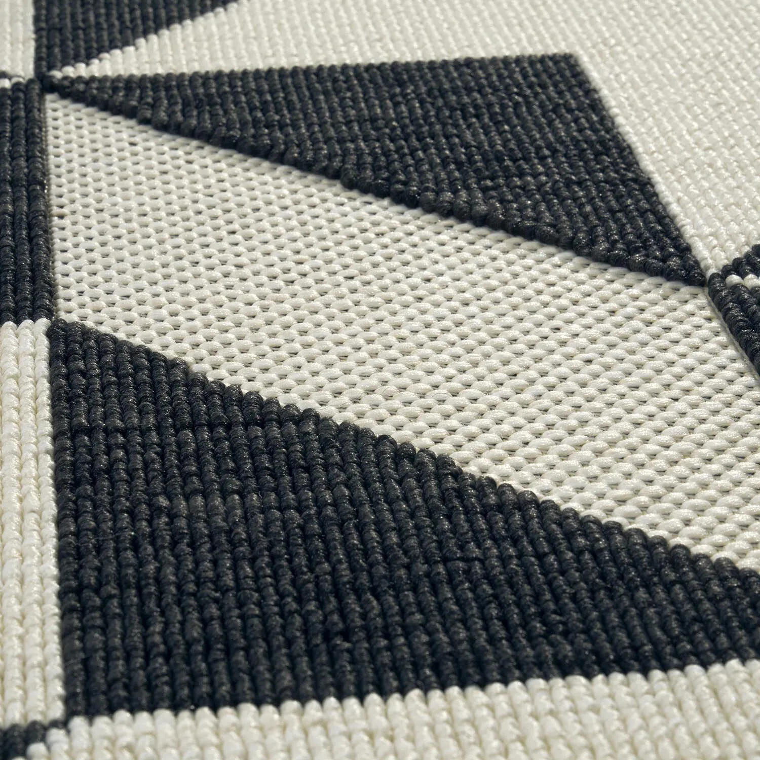 Utomhusmatta 160x230cm Svart/Vit - Luz