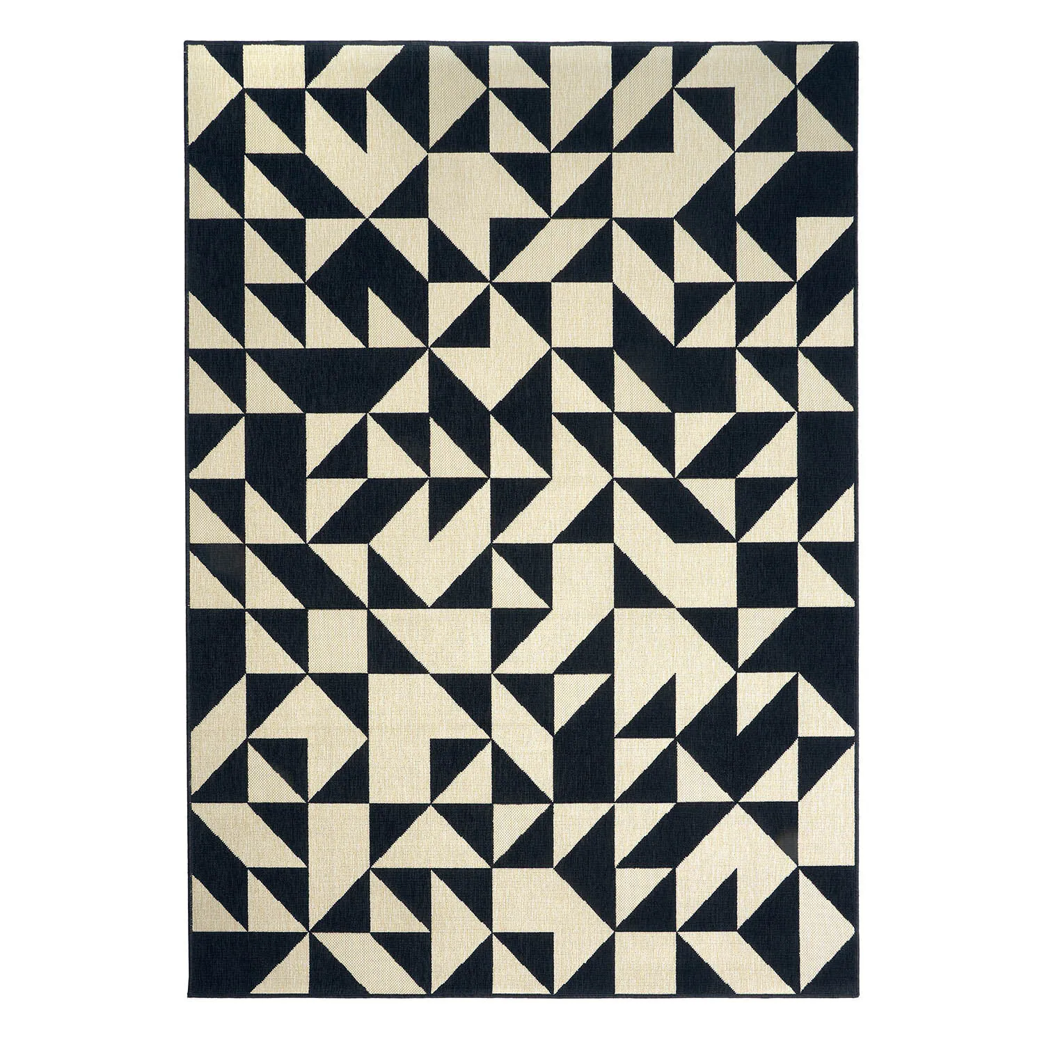 Utomhusmatta 200x290cm Svart/Vit - Luz