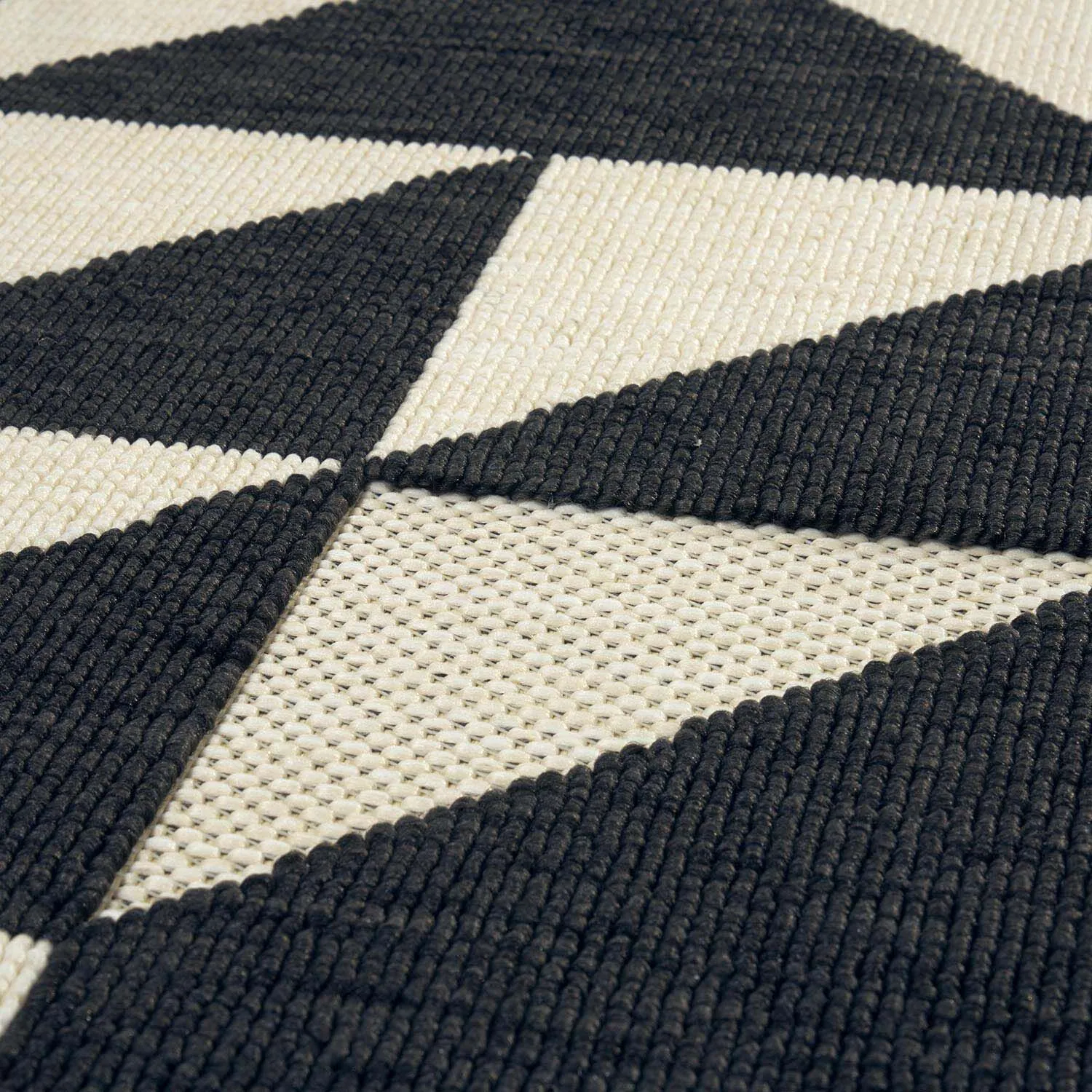 Utomhusmatta 200x290cm Svart/Vit - Luz
