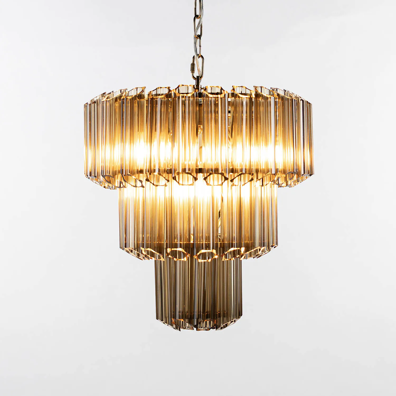 Kristallkrona Ø44xH43 Mässing/Cognac - Lucca