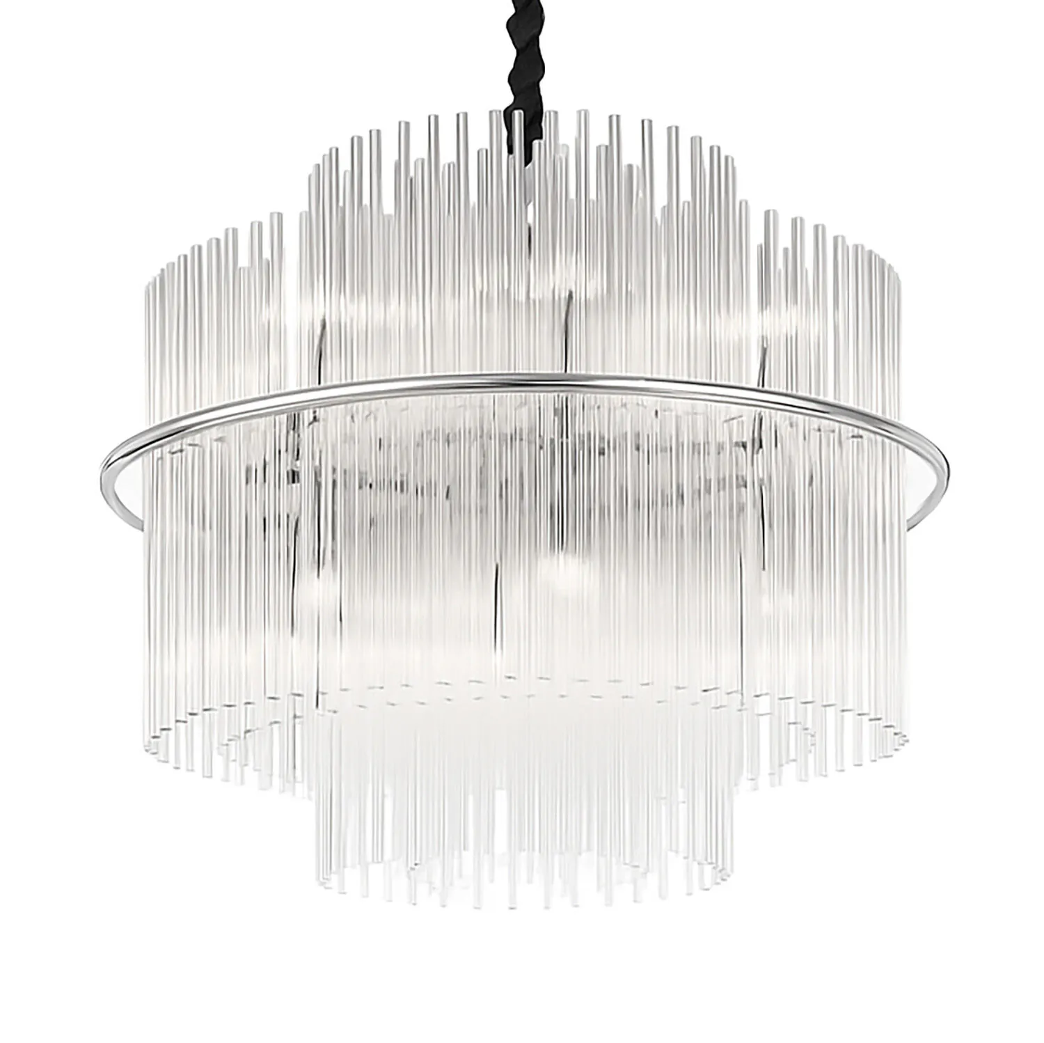 Taklampa Kristall Ø55cm Krom - Milan
