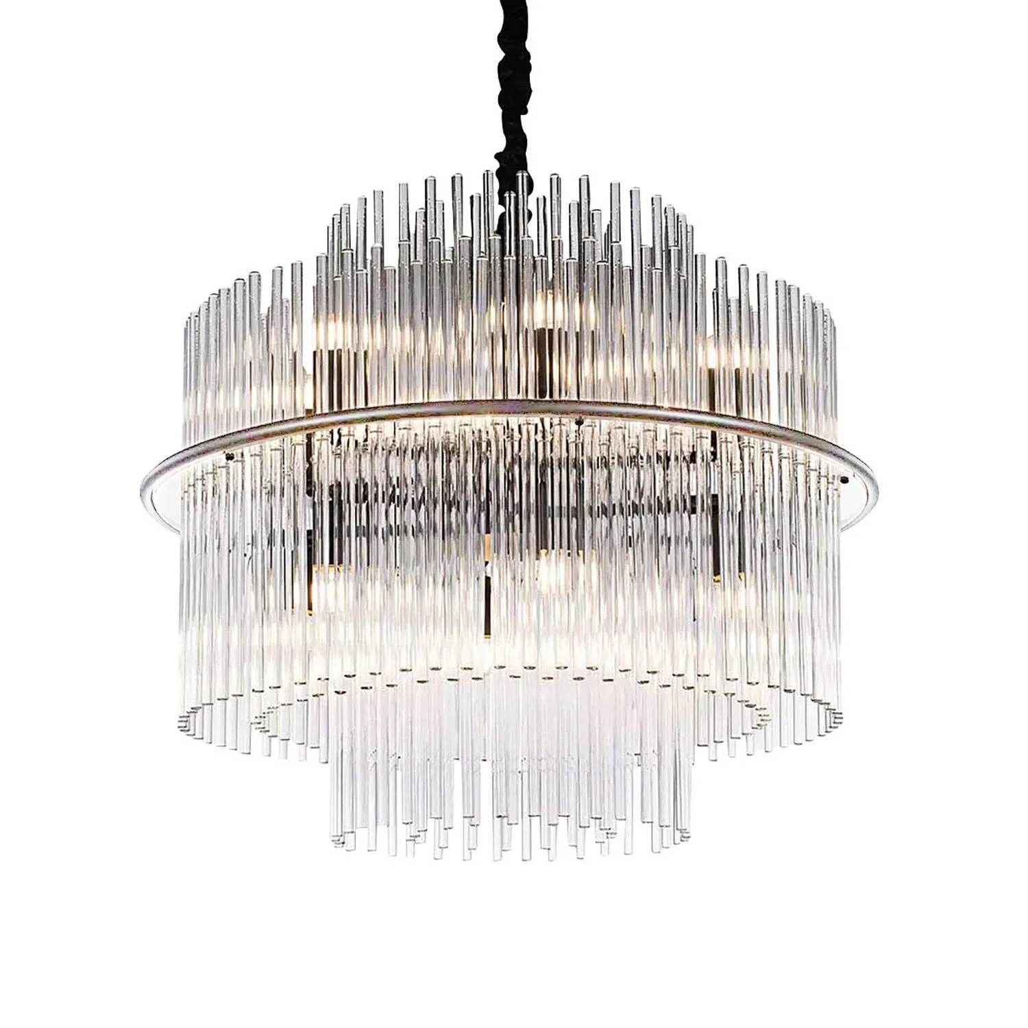 Taklampa Kristall Ø55cm Krom - Milan