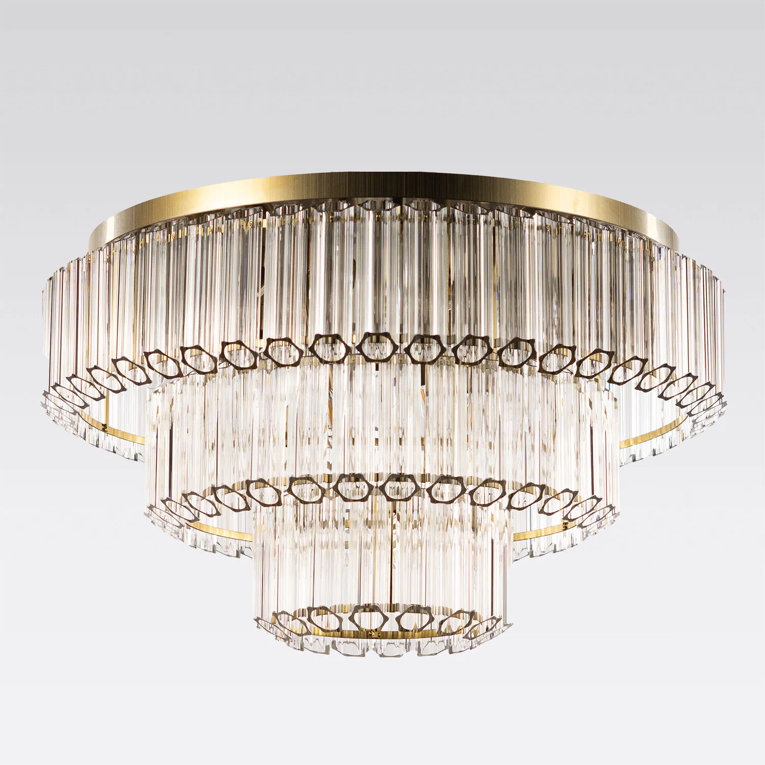 Kristallplafond 80cm Klar/Mässing - Verona