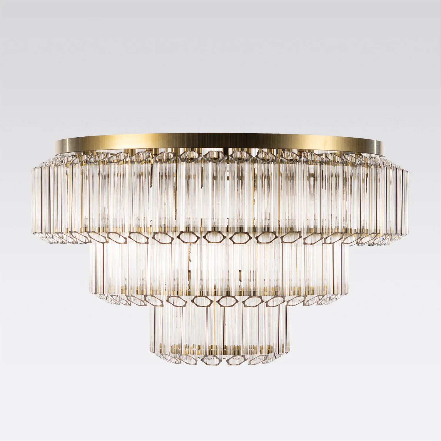 Kristallplafond 80cm Klar/Mässing - Verona