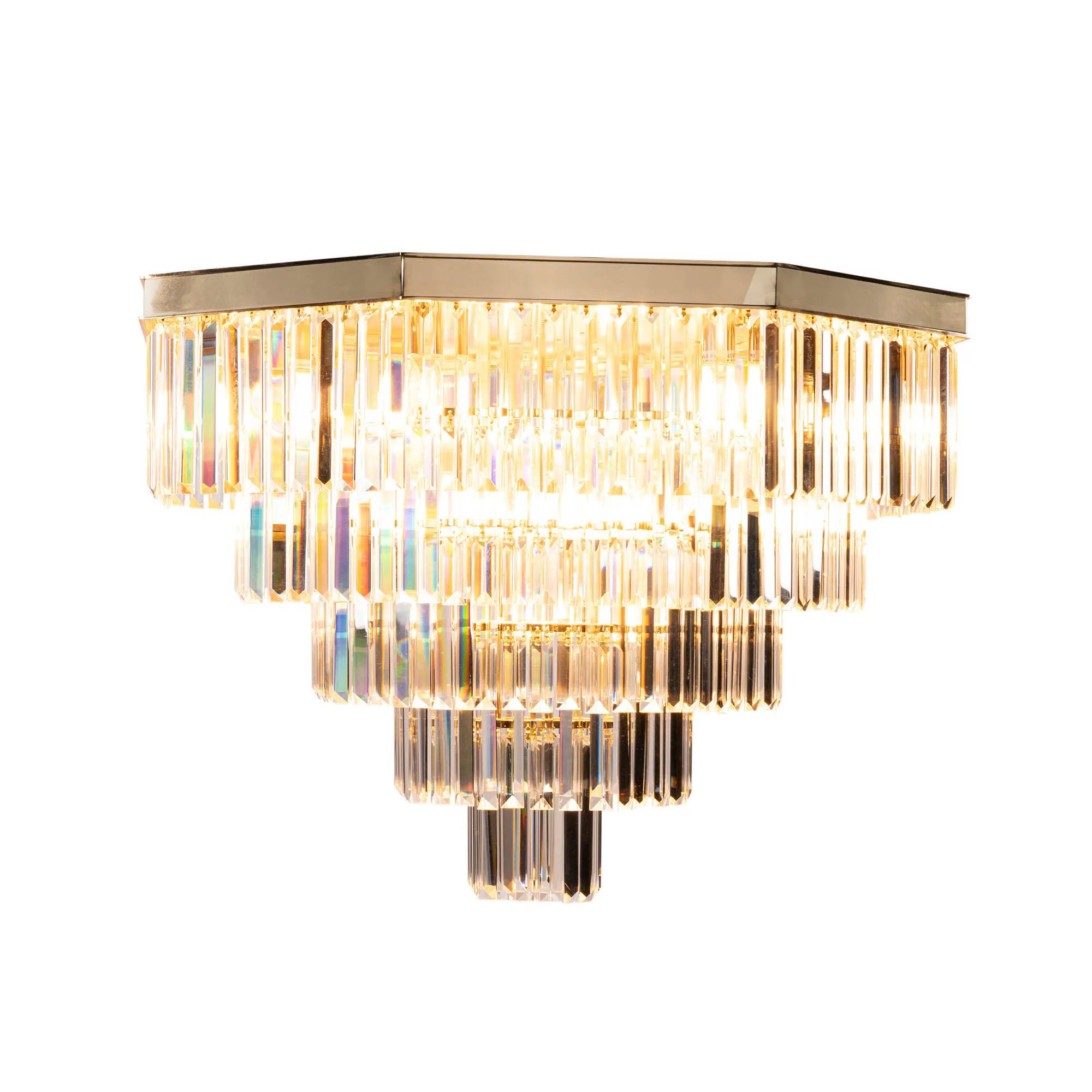 Plafond Kristall Hannover Guld Ø 80cm