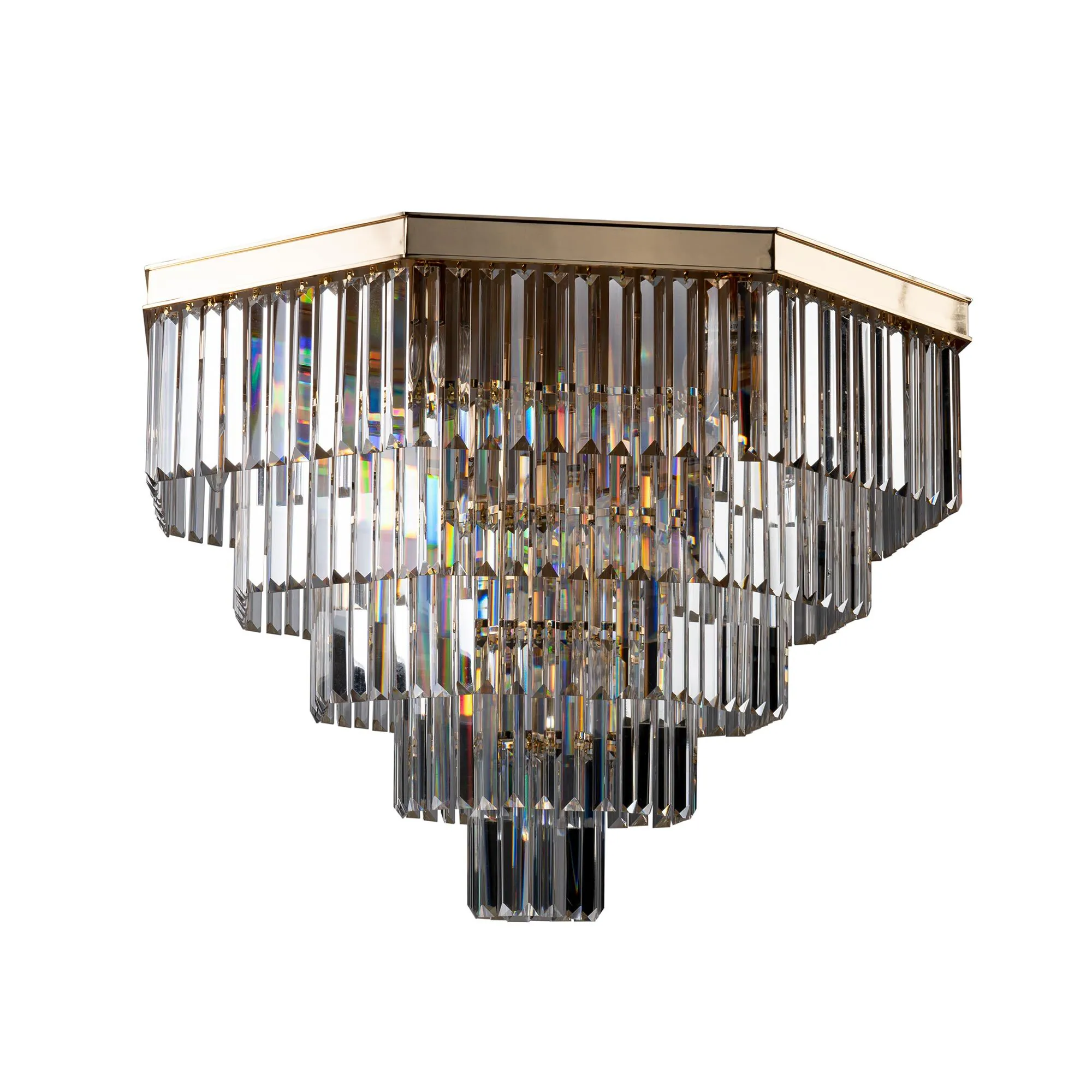 Plafond Kristall Hannover Guld Ø 80cm