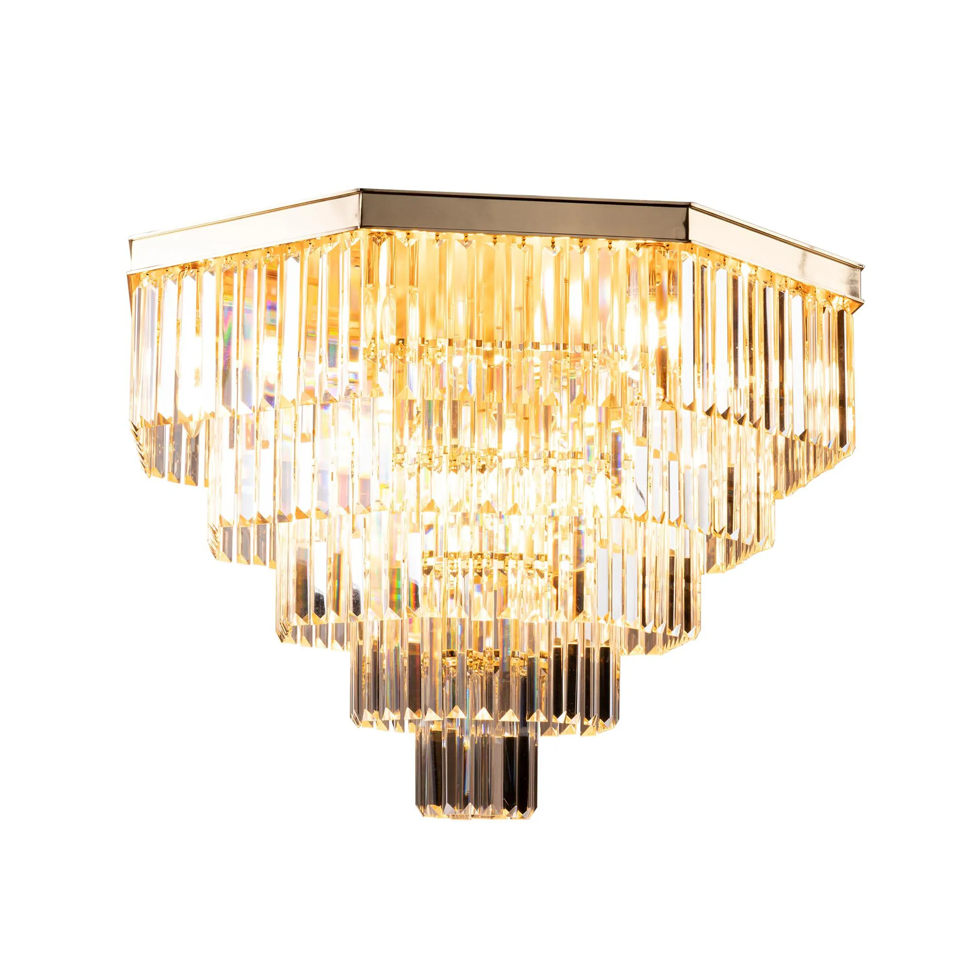 Plafond Kristall Hannover Guld Ø 80cm