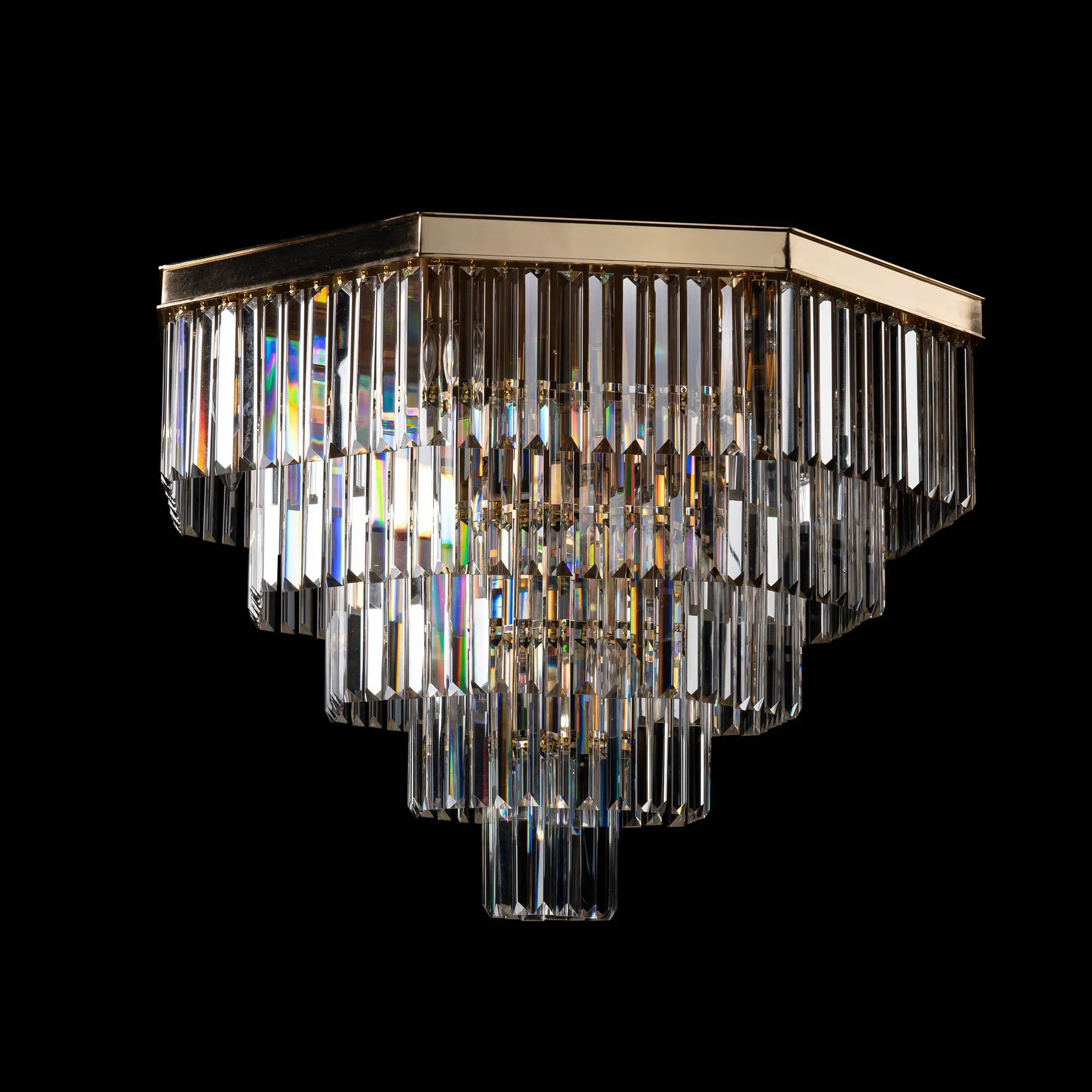 Plafond Kristall Hannover Guld Ø 80cm