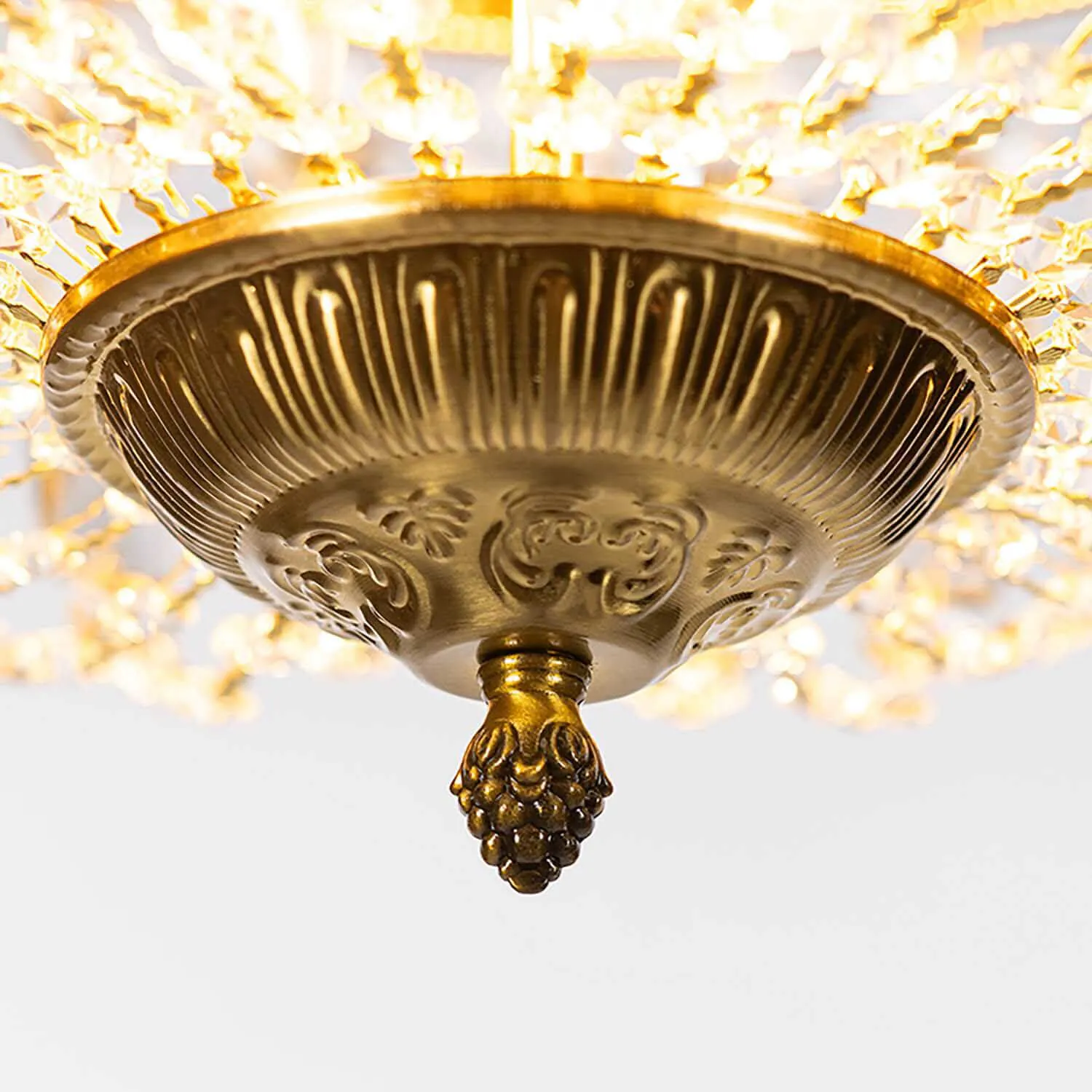 Kristallplafond Mässing Ø40cm - Uppsala