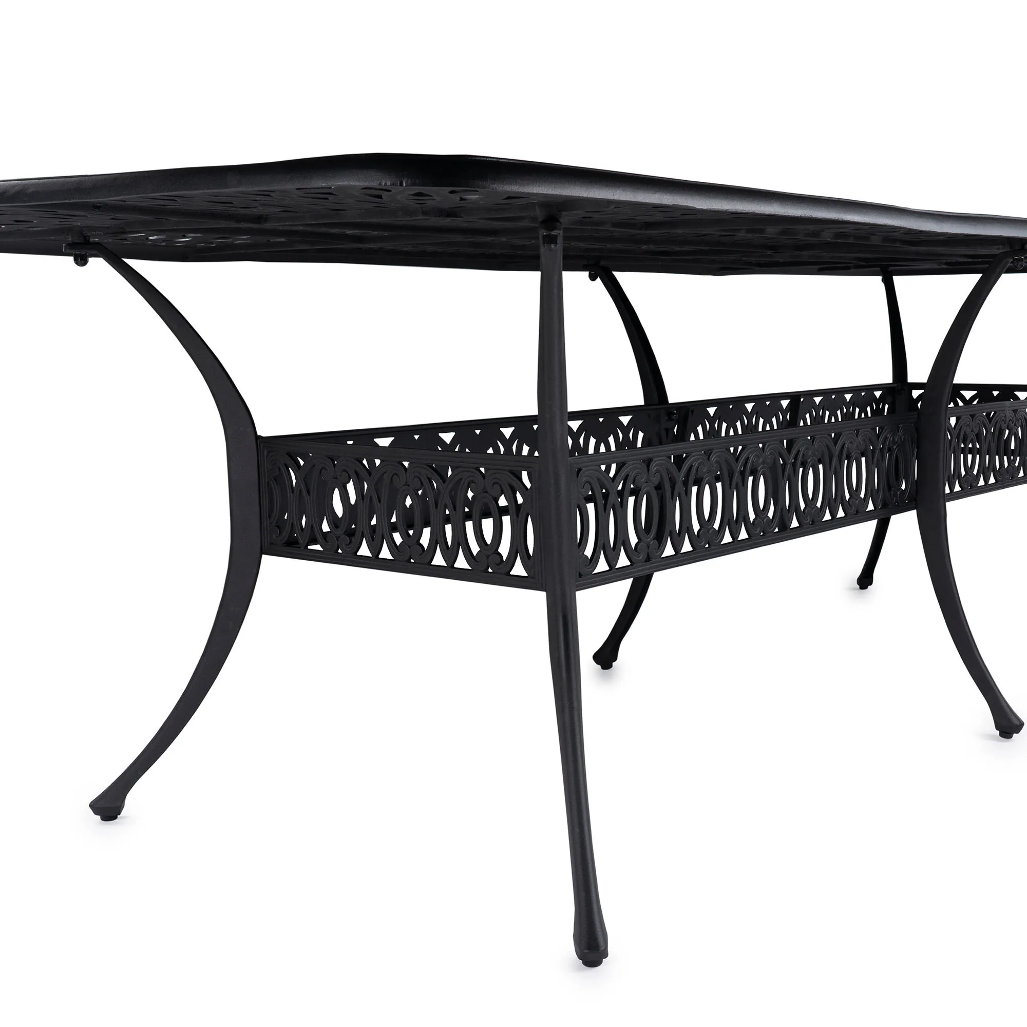 Matbord Utomhus Svart Aluminium Toscana 280cm