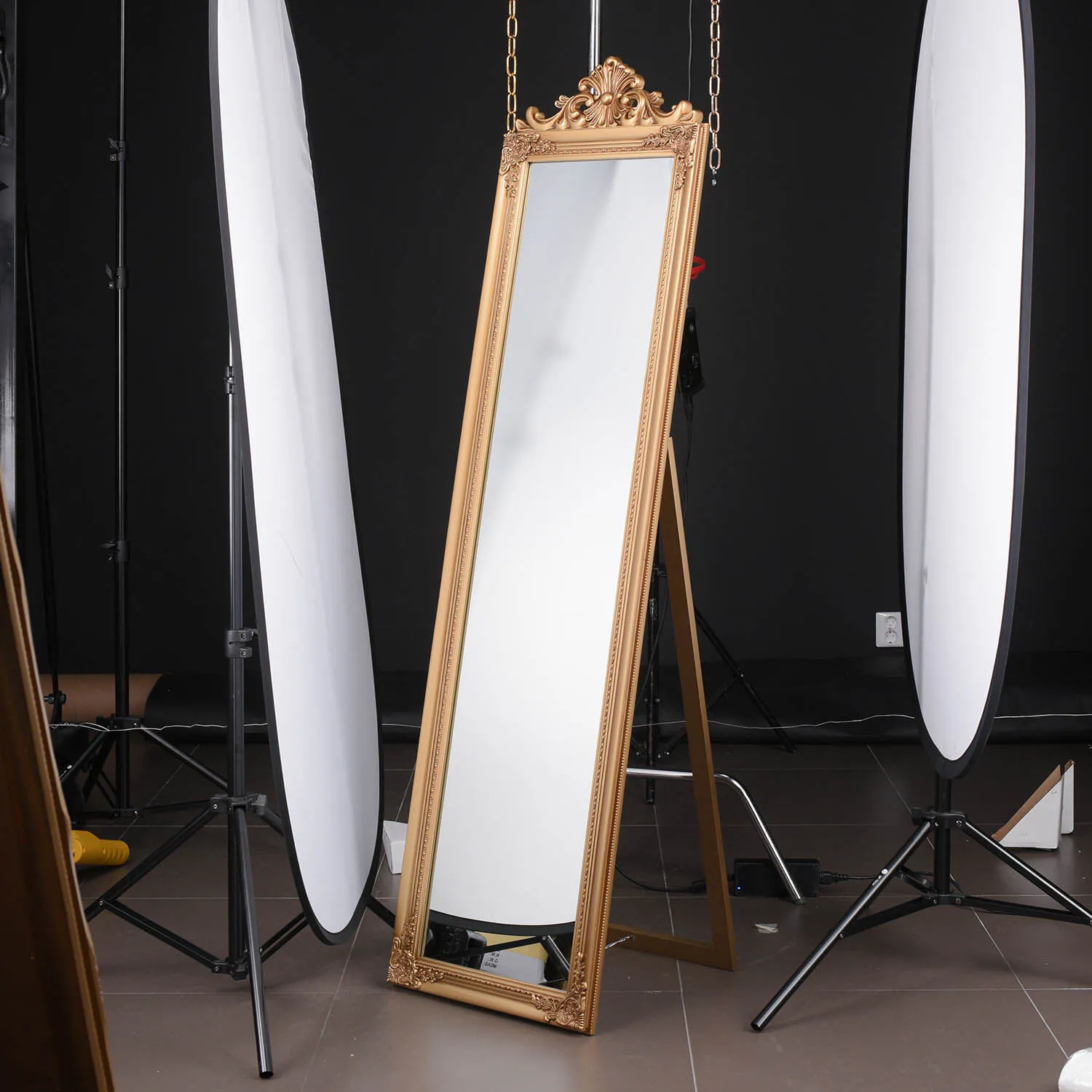 Golvspegel Guld 45x170cm Arthur