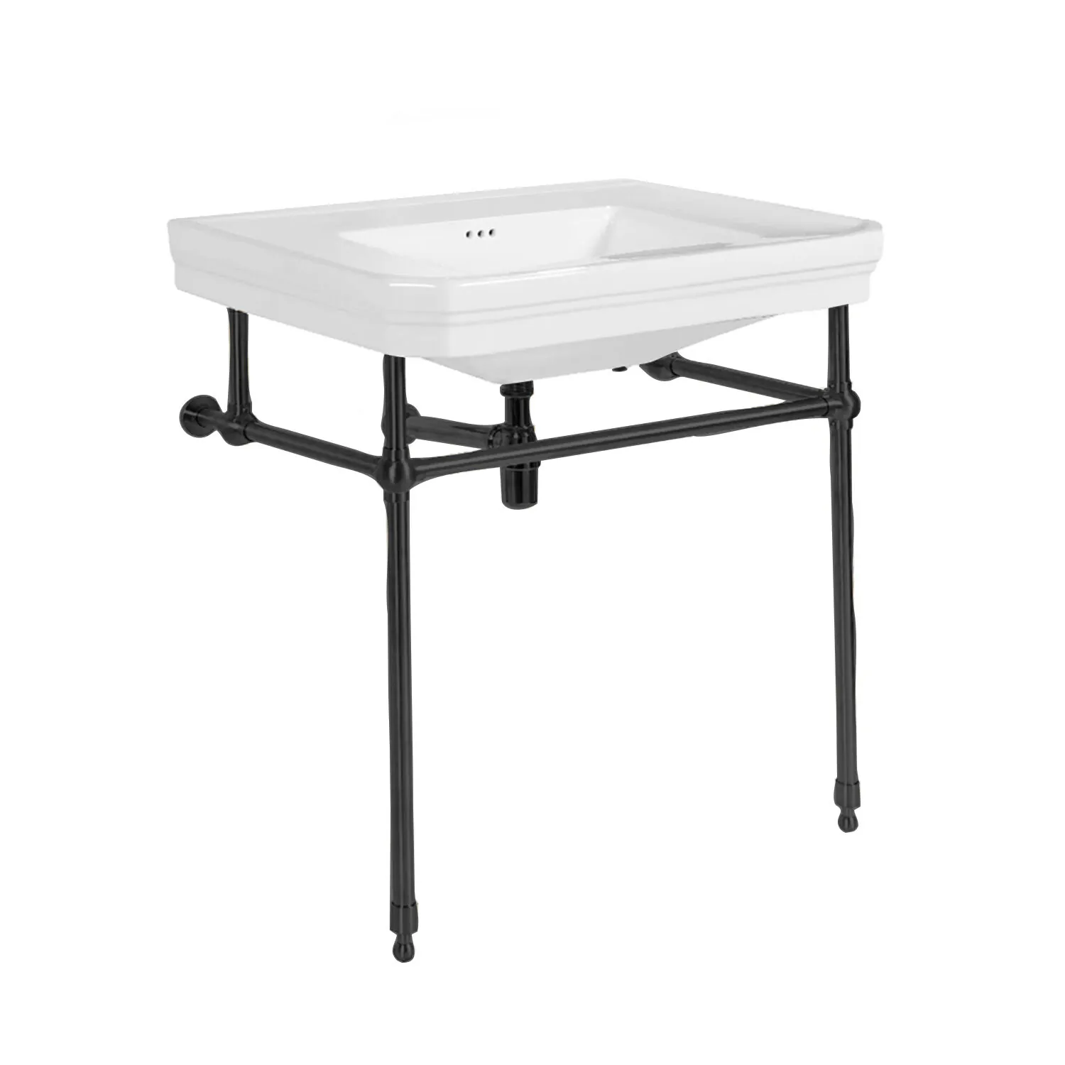 Tvättställ Handfat 81cm Med Svarta Ben - Windsor