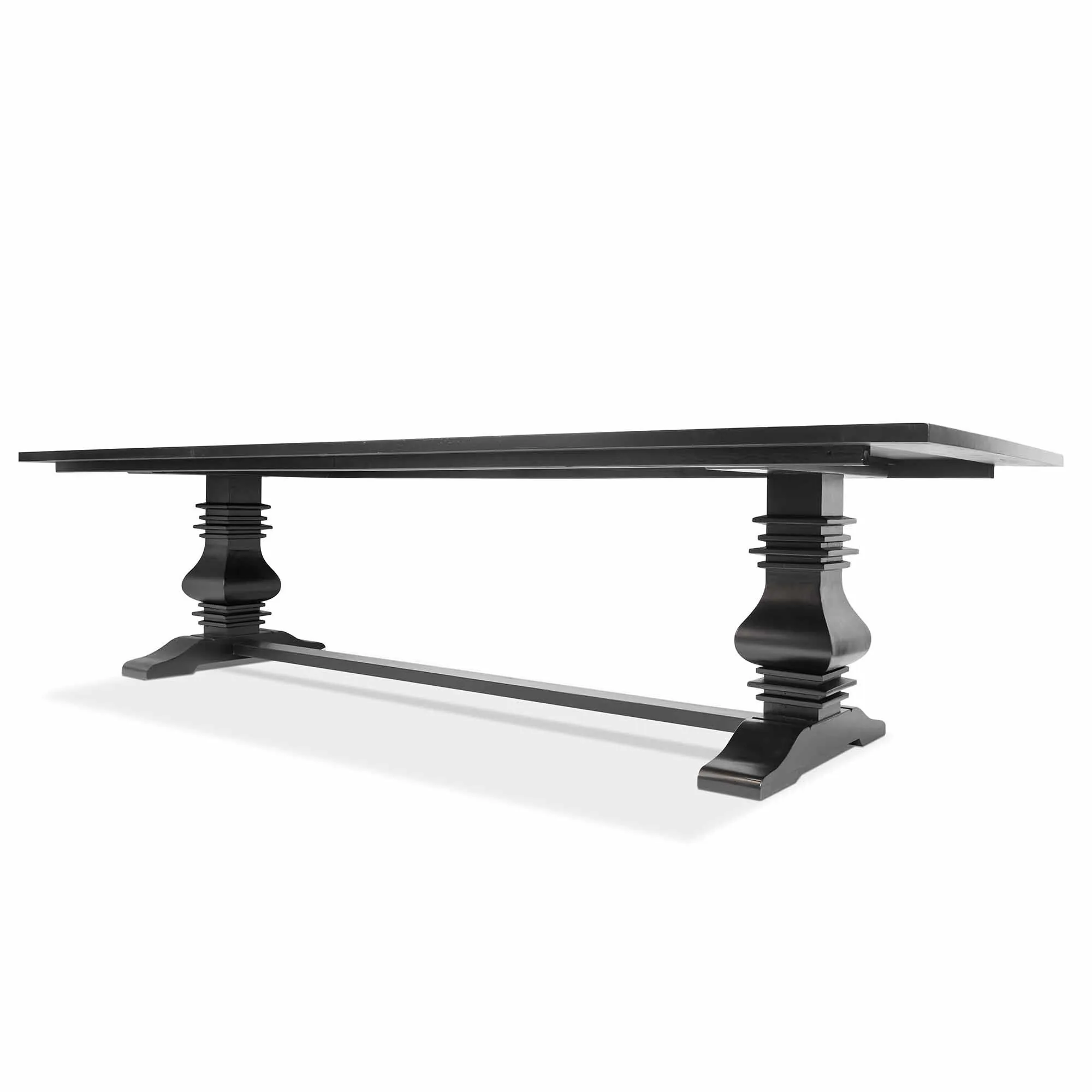 Stort Matbord 320cm Svart Ulriksdal Massiv Ek