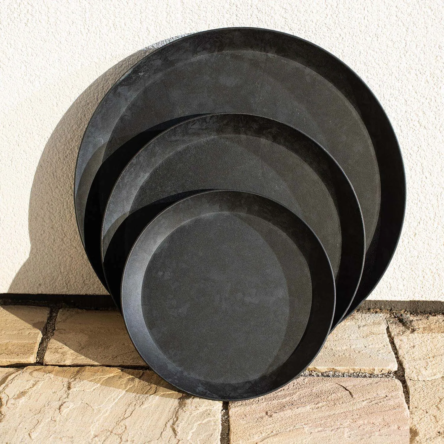 Svart Underlägg Utomhuskrukor Ø37cm
