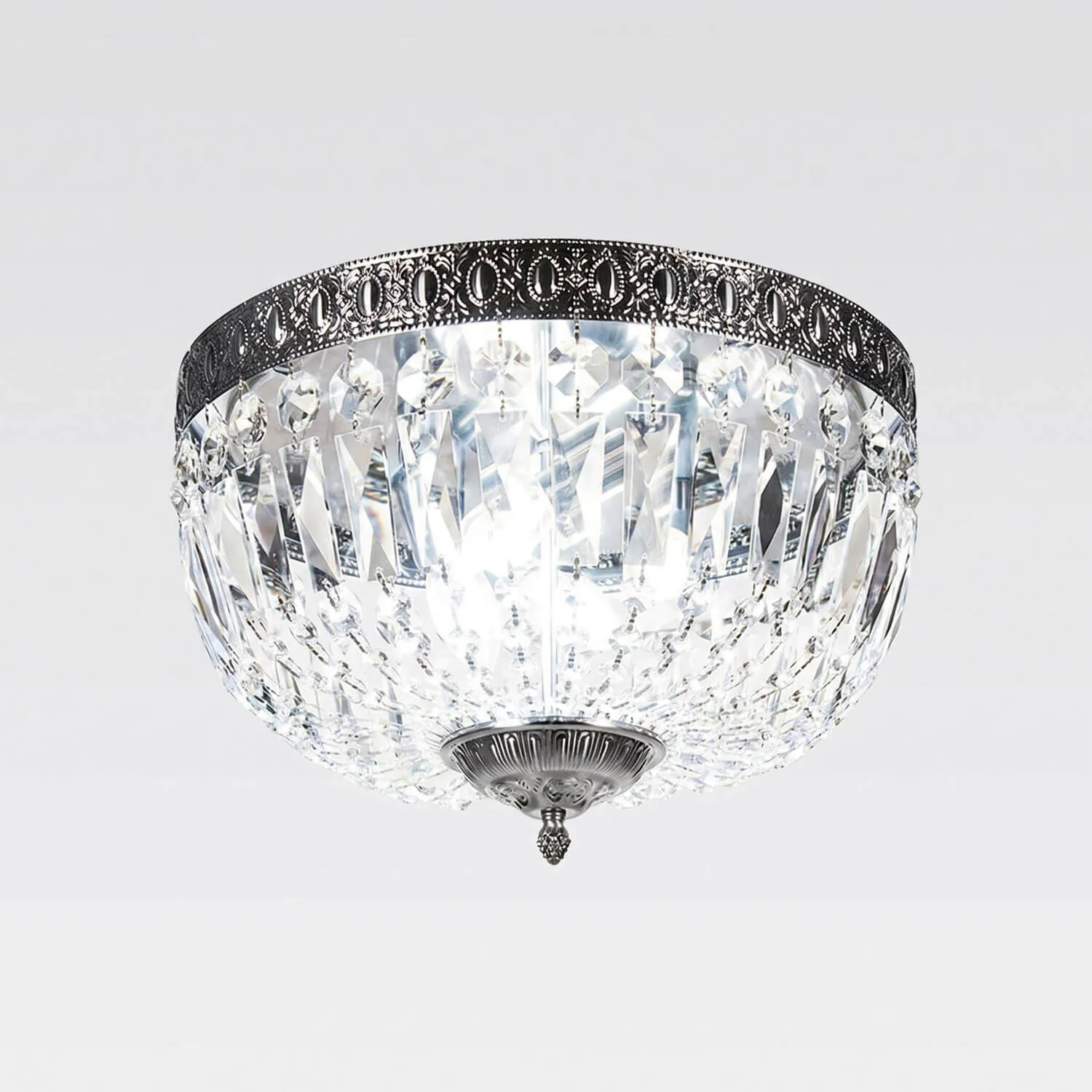 Kristallplafond Krom Ø40cm - Uppsala