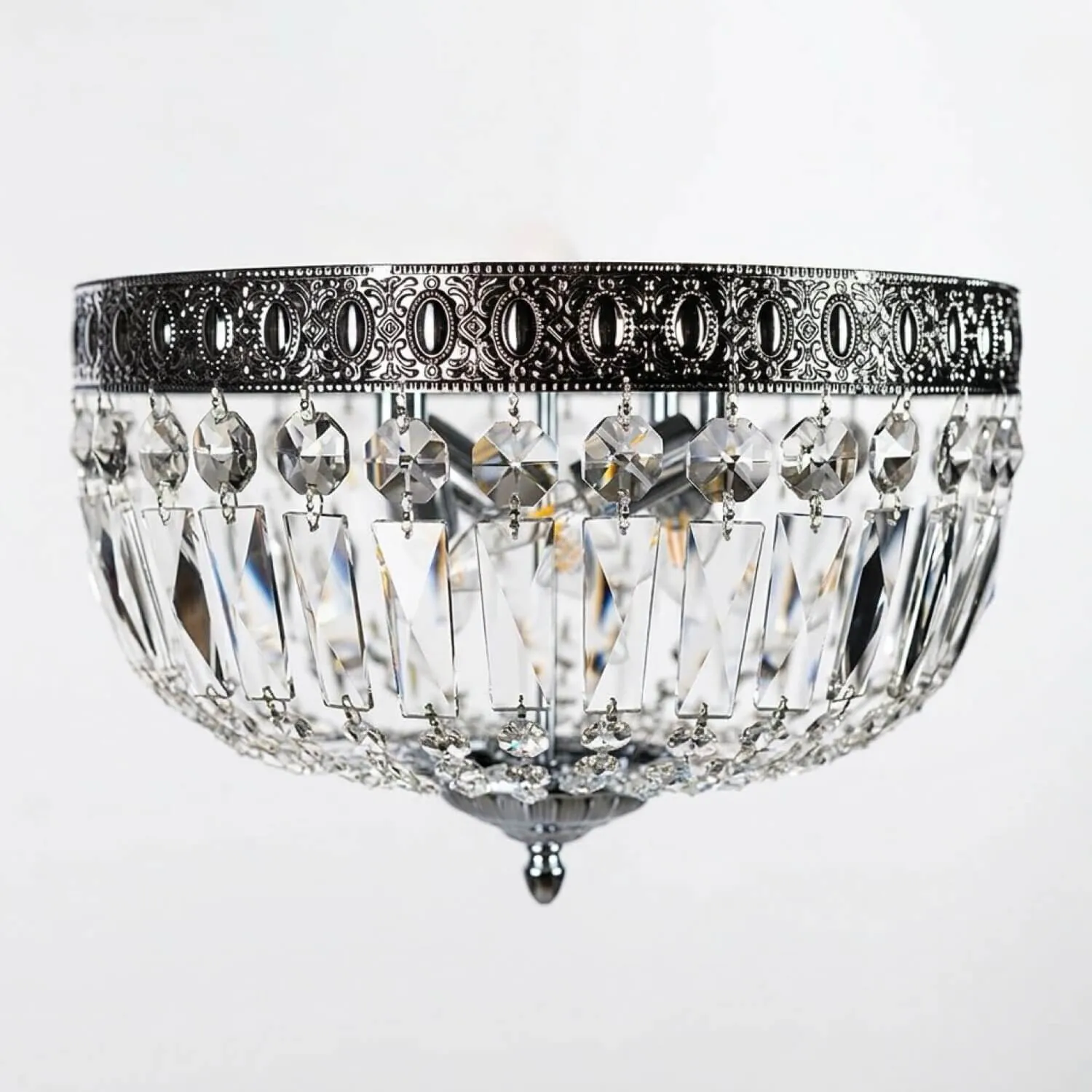Kristallplafond Krom Ø40cm - Uppsala