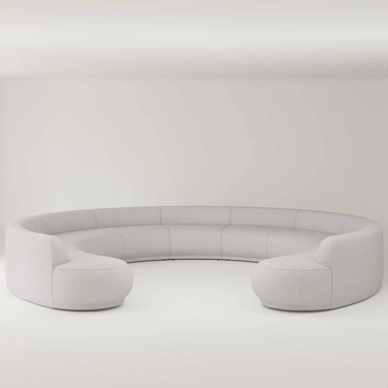 U-Modulsoffa 520cm Vit Boucle - Bel Air
