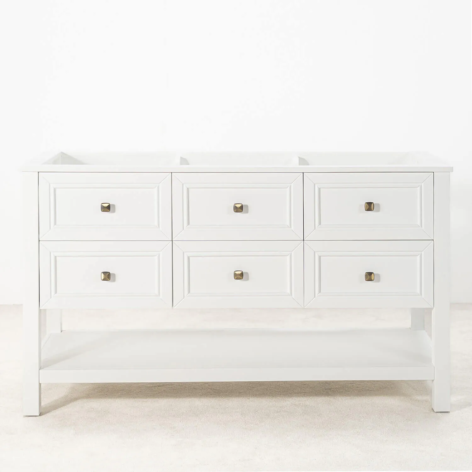 Dubbel Kommod Badrum 140cm Utah Vit - Grön Marmor