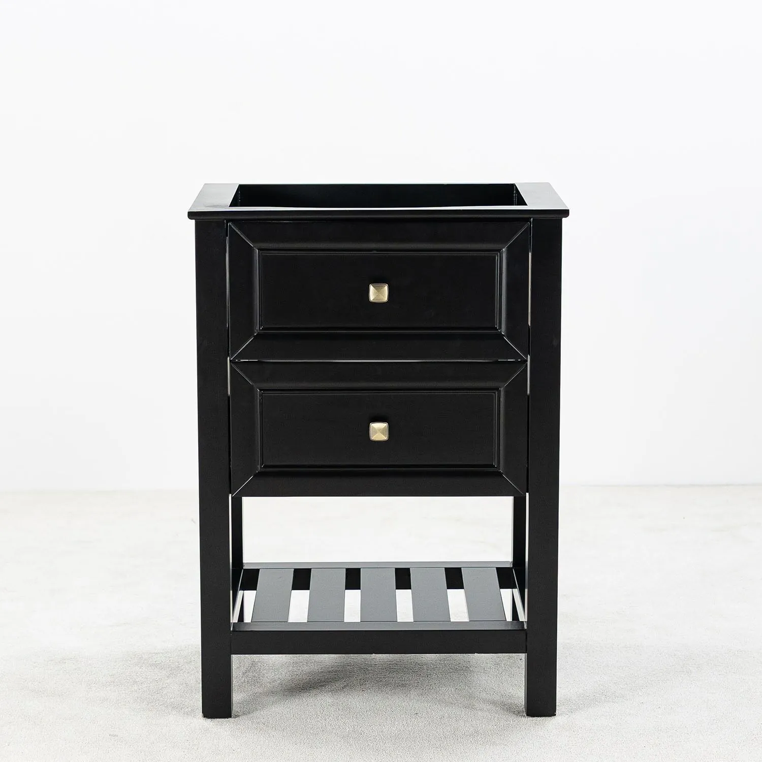 Kommod Badrum 60cm Svart Utah - Vit Marmor