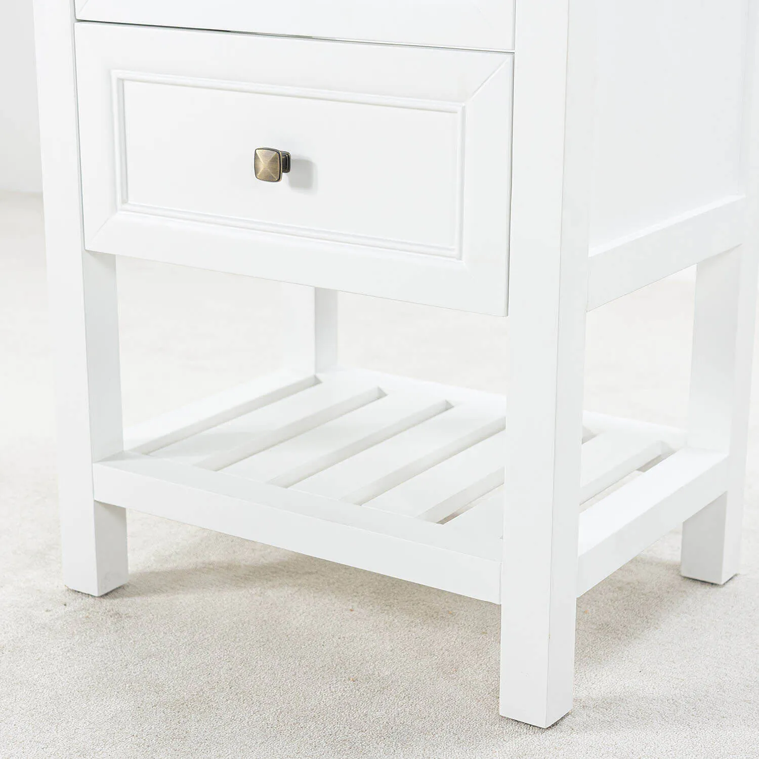 Kommod Badrum 60cm Vit Utah - Vit Marmor