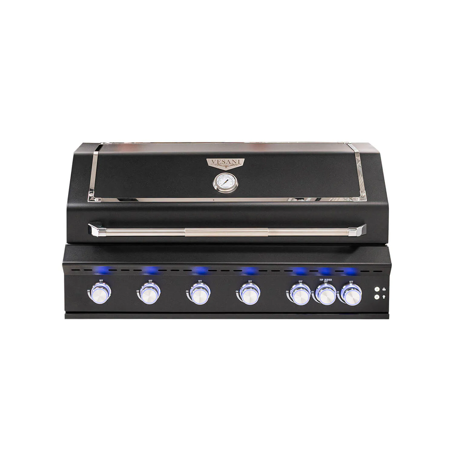 Utekök Gasolgrill 6 Brännare Inbyggbar 120cm Svart - Monte Carlo