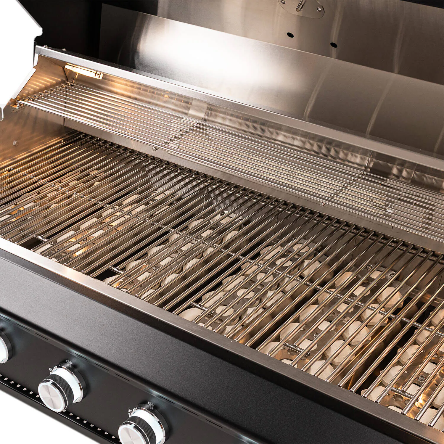Utekök Gasolgrill 6 Brännare Inbyggbar 120cm Svart - Monte Carlo