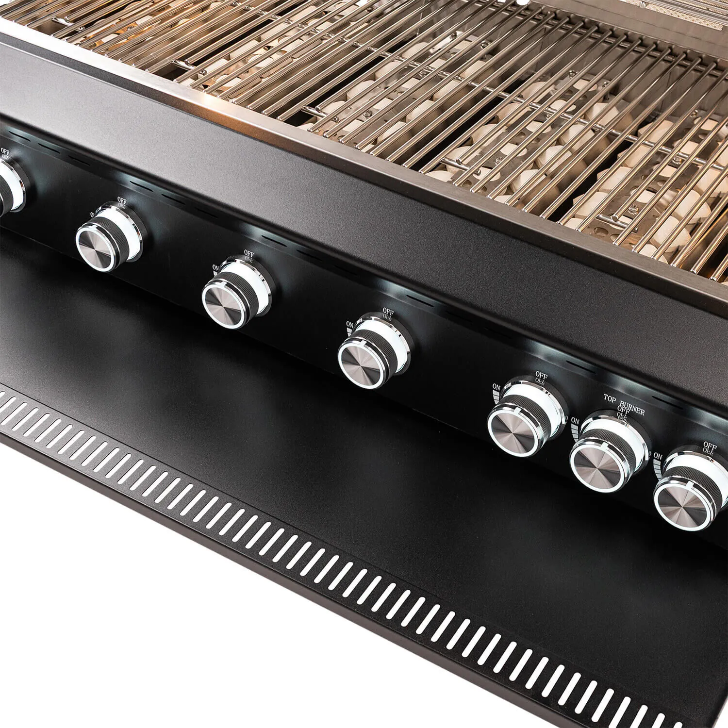 Utekök Gasolgrill 6 Brännare Inbyggbar 120cm Svart - Monte Carlo