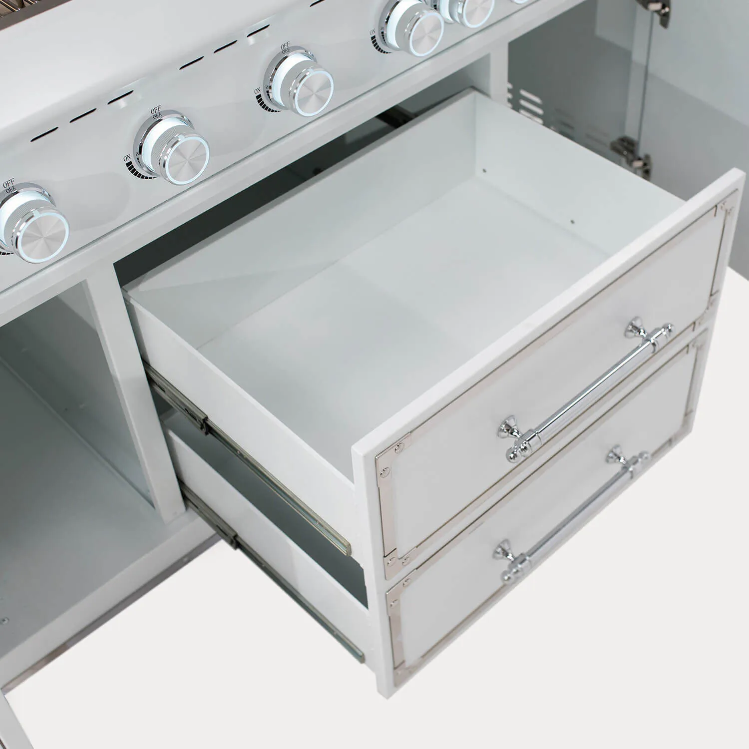 Gasolgrill Vit Rostfritt Stål 162cm - Monte Carlo