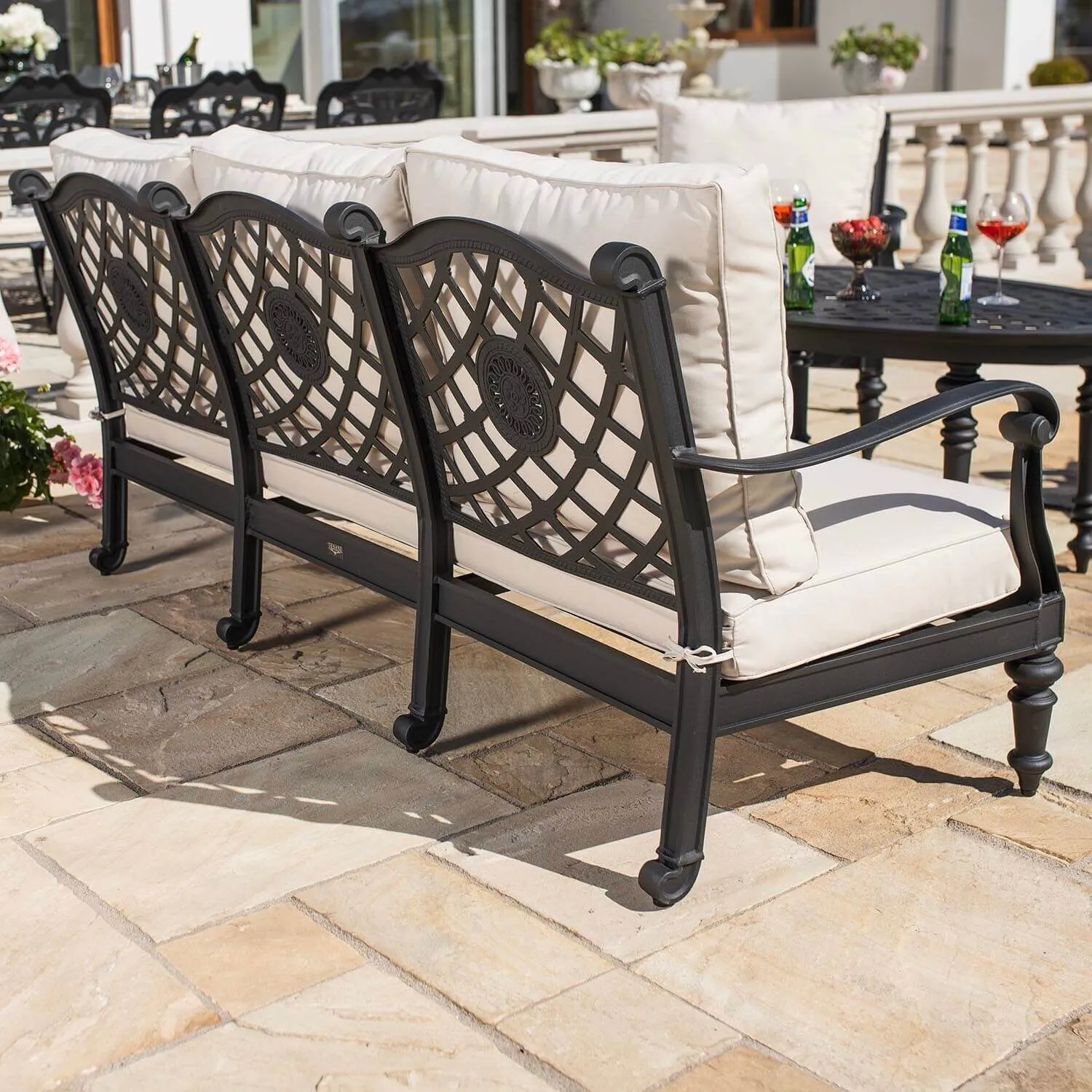 Loungeset Svart Aluminium 5-pers - Florence