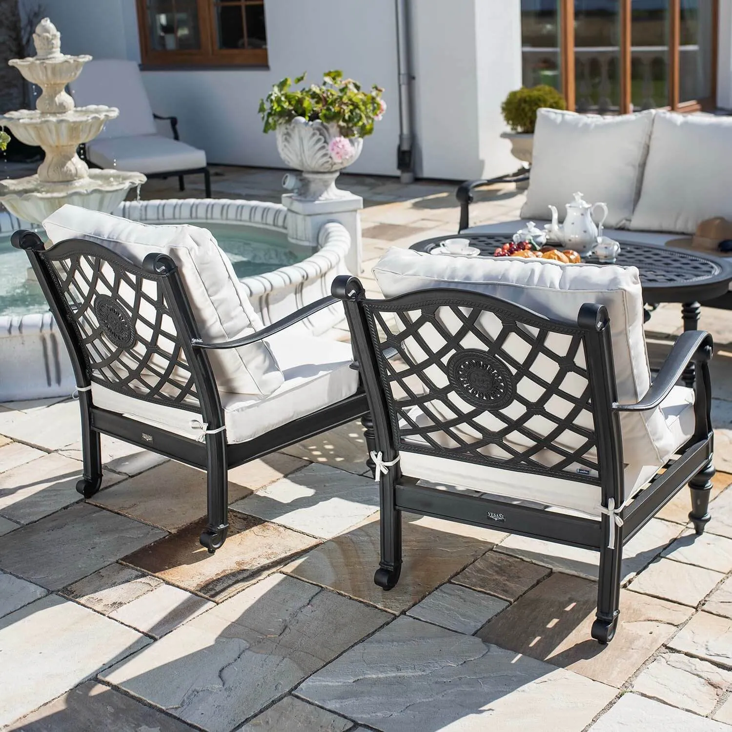 Loungeset Svart Aluminium 5-pers - Florence