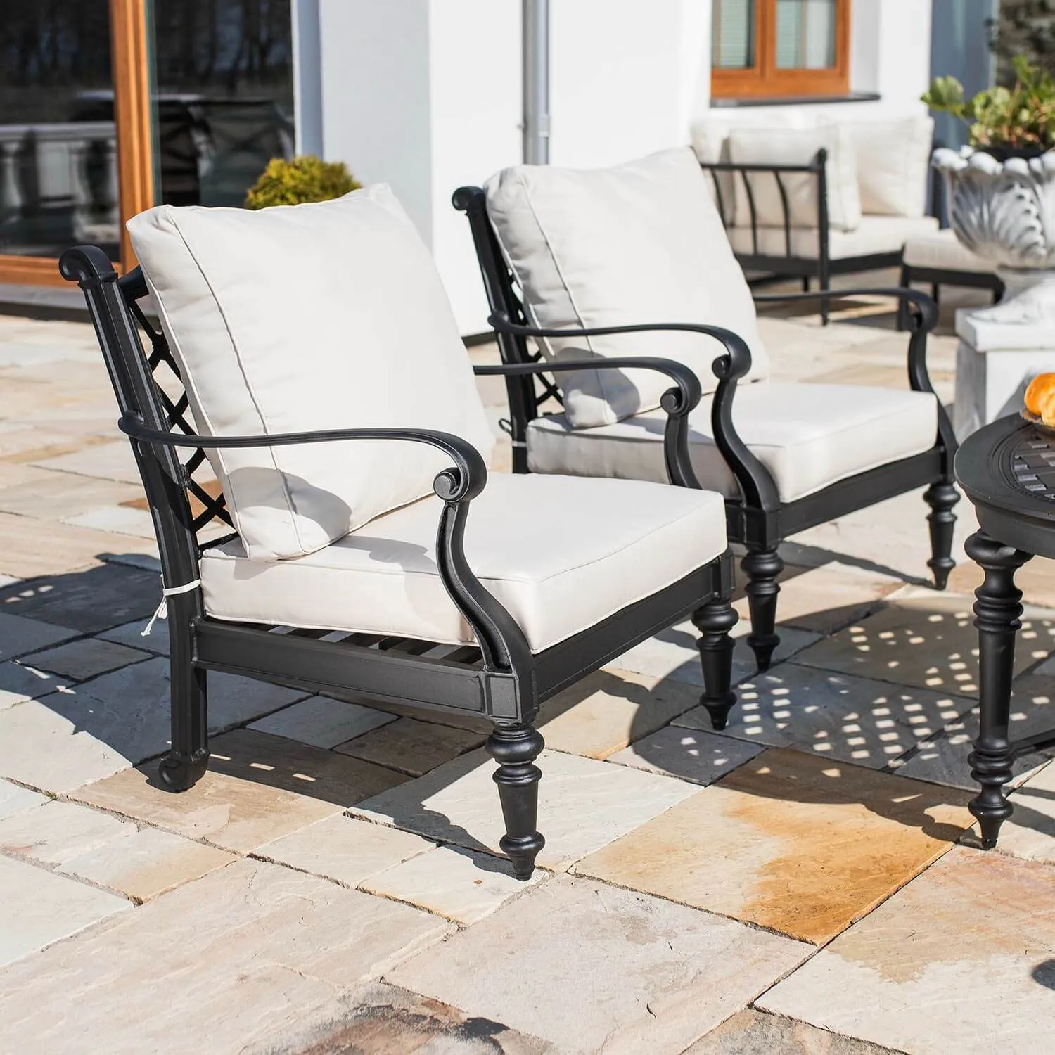 Loungeset Svart Aluminium 5-pers - Florence