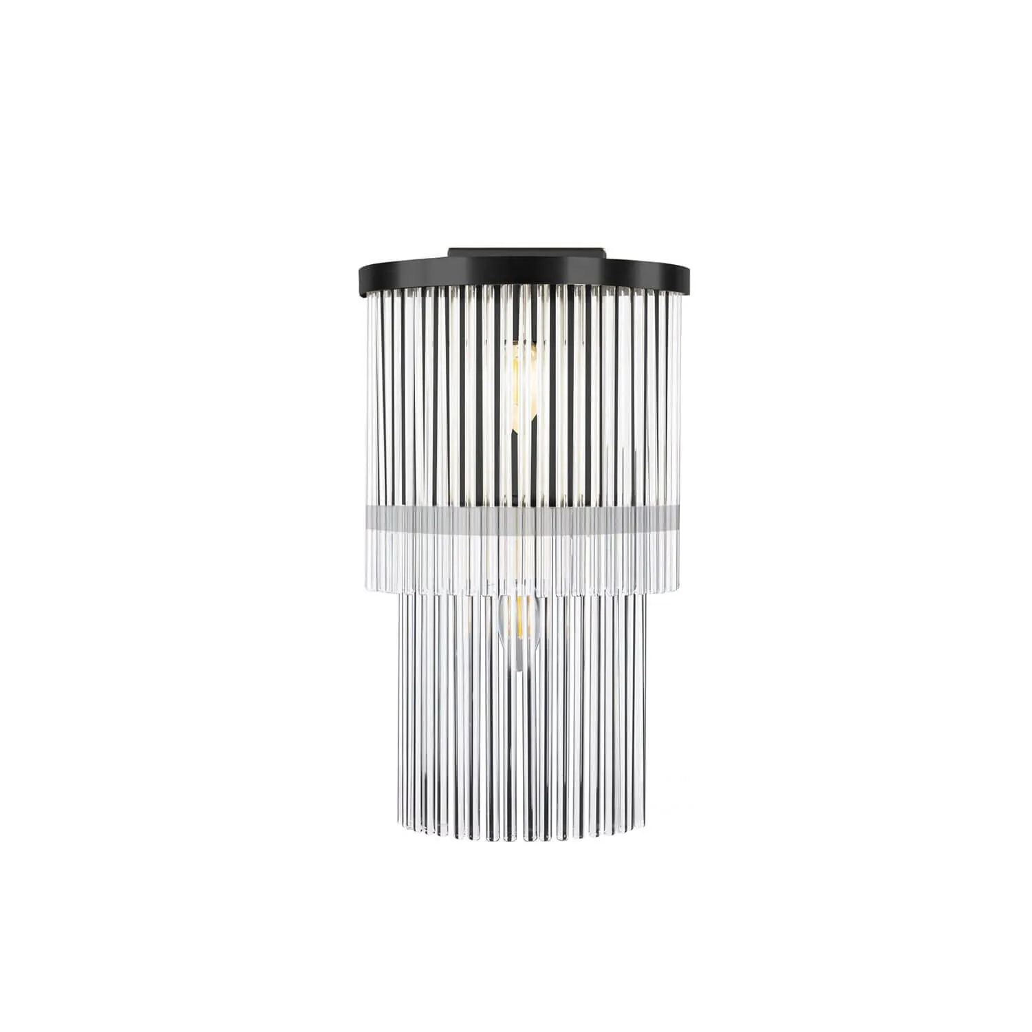 Kristall Vägglampa Venice Svart H42cm