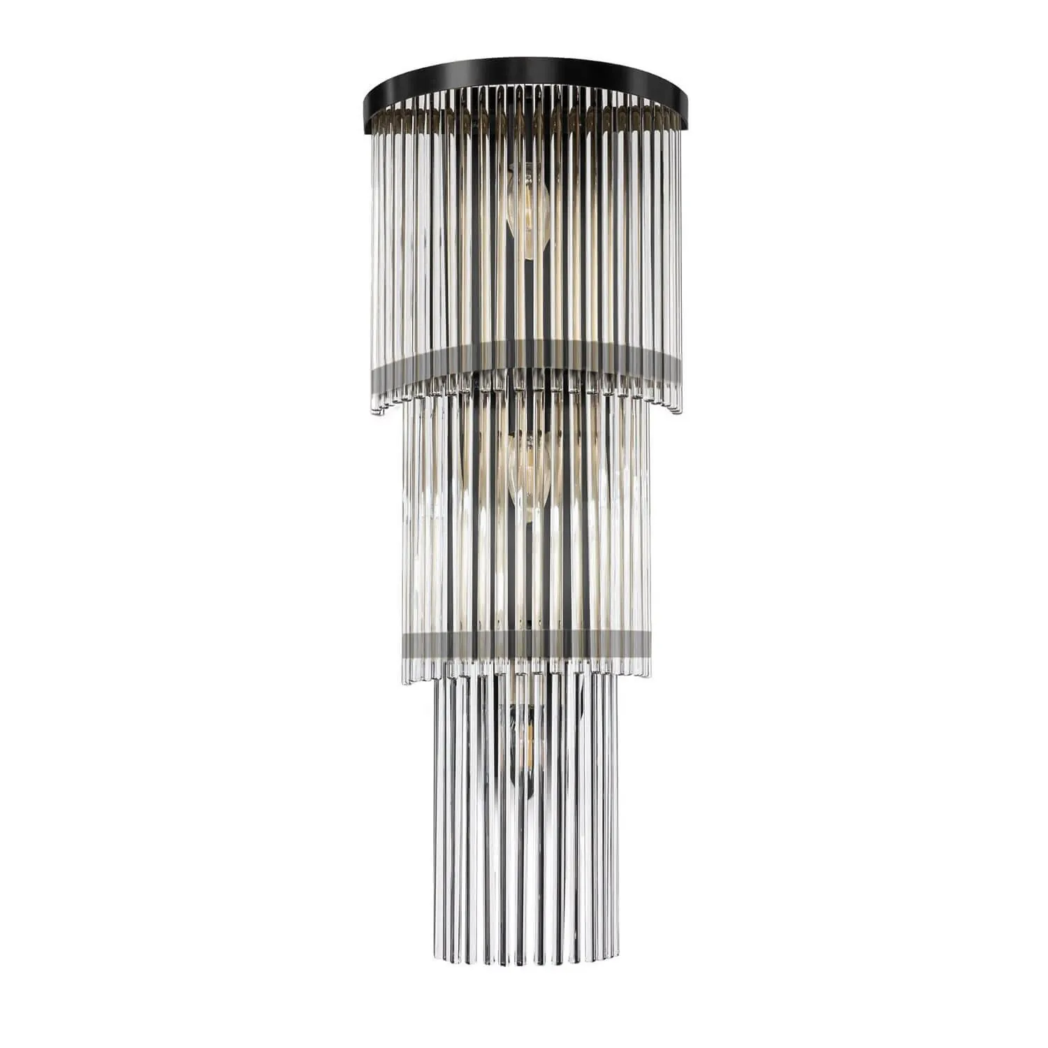 Kristall Vägglampa Venice Svart H65cm