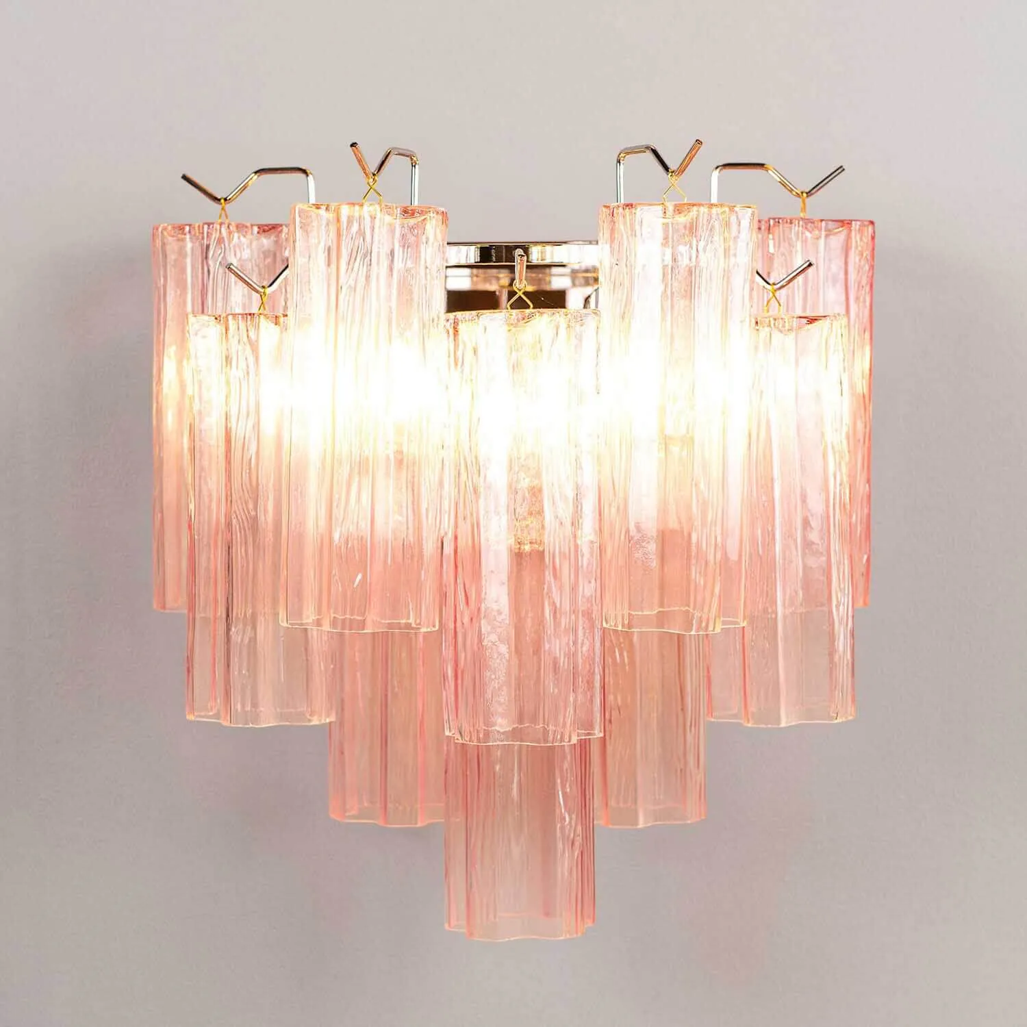 Vägglampa Kristall Rosa/Krom - Cagliari