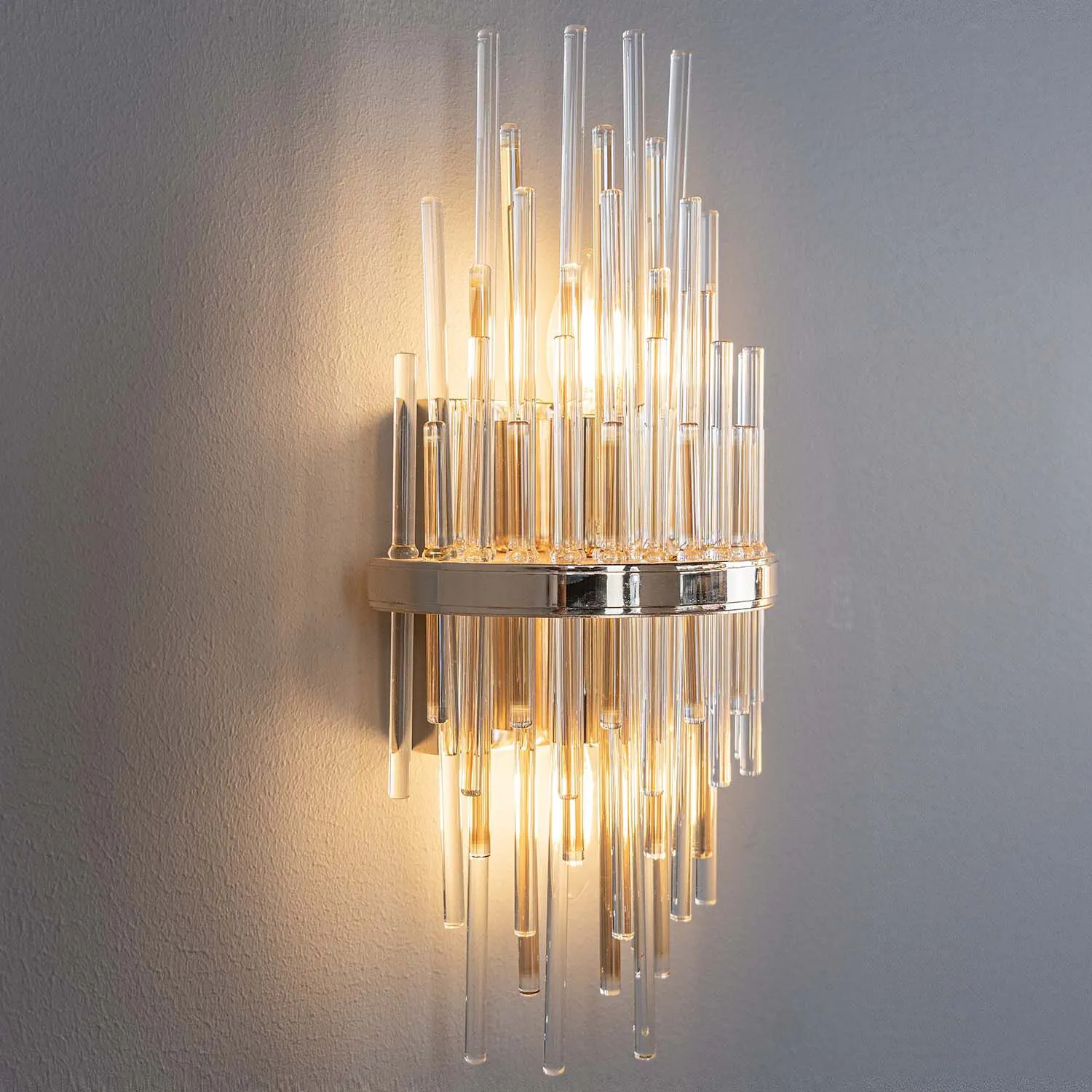 Kristall Vägglampa Krakow Guld H43cm