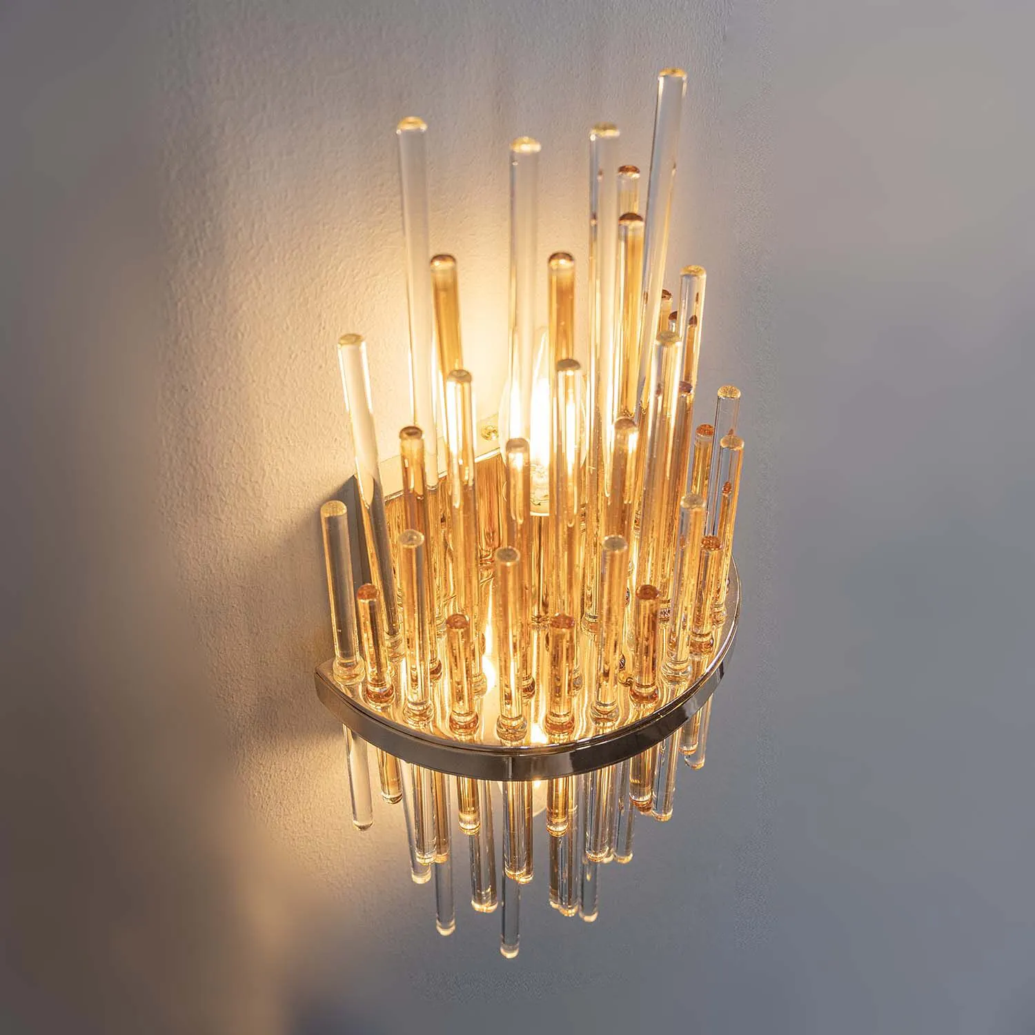 Kristall Vägglampa Krakow Guld H43cm