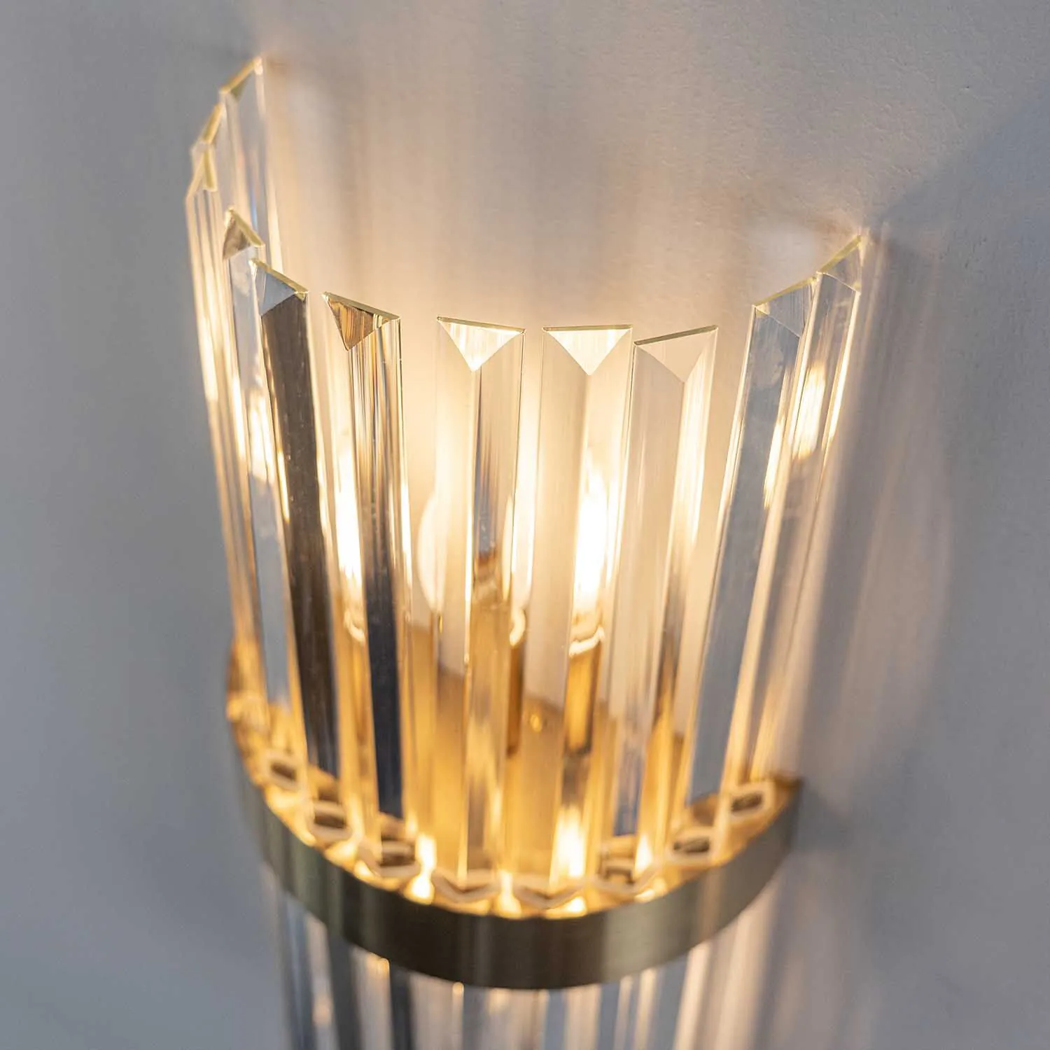 Kristall Vägglampa Milan Guld H45cm