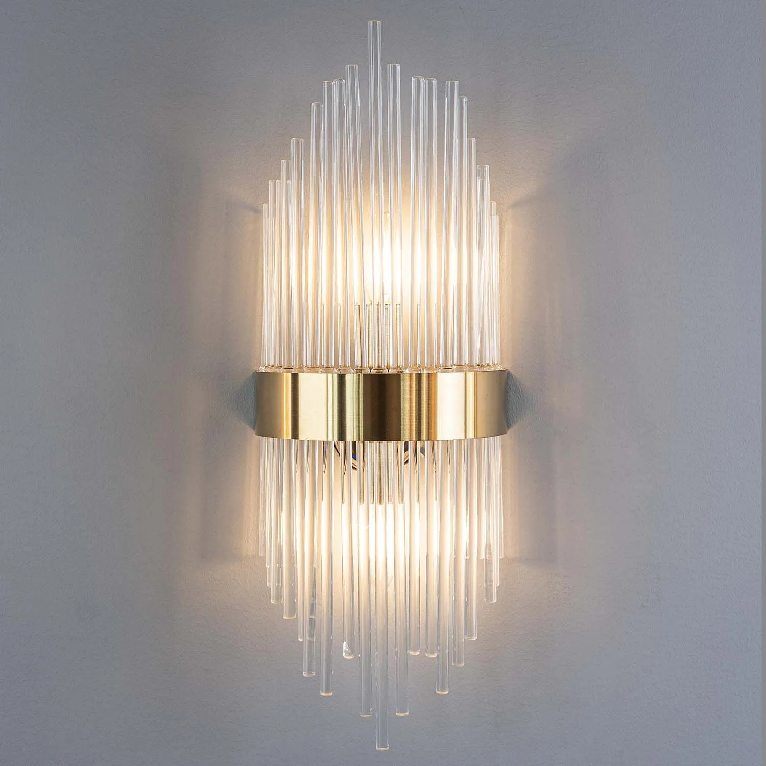 Kristall Vägglampa Rome Guld H54cm