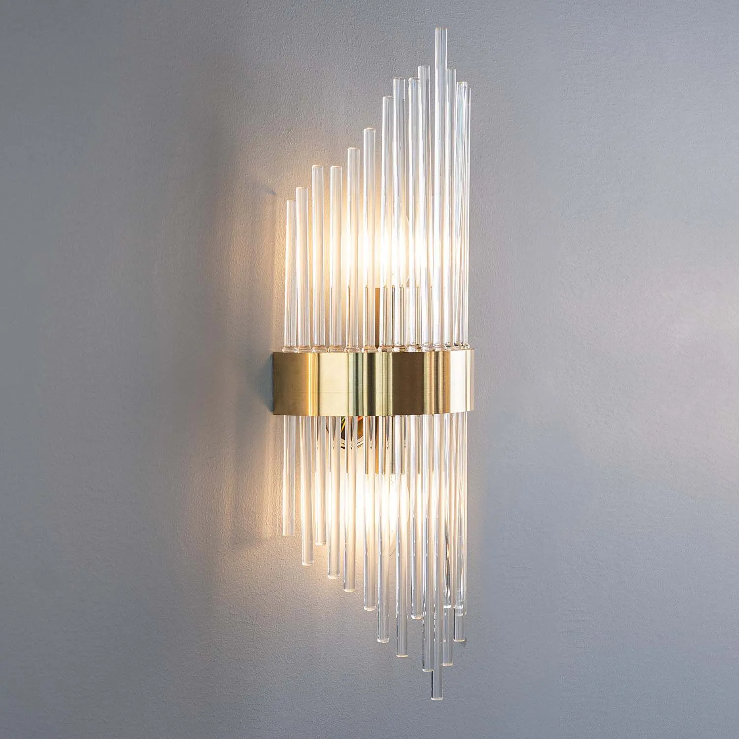 Kristall Vägglampa Rome Guld H54cm